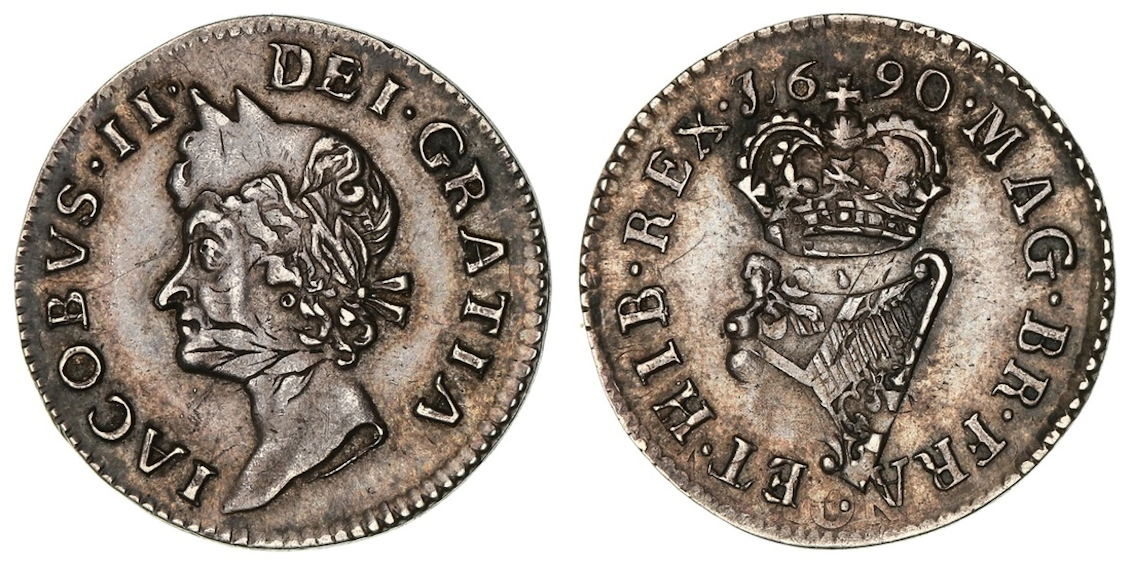 Irish Civil War, James II (1685-1691), Emergency 'Pewter Money', Silver