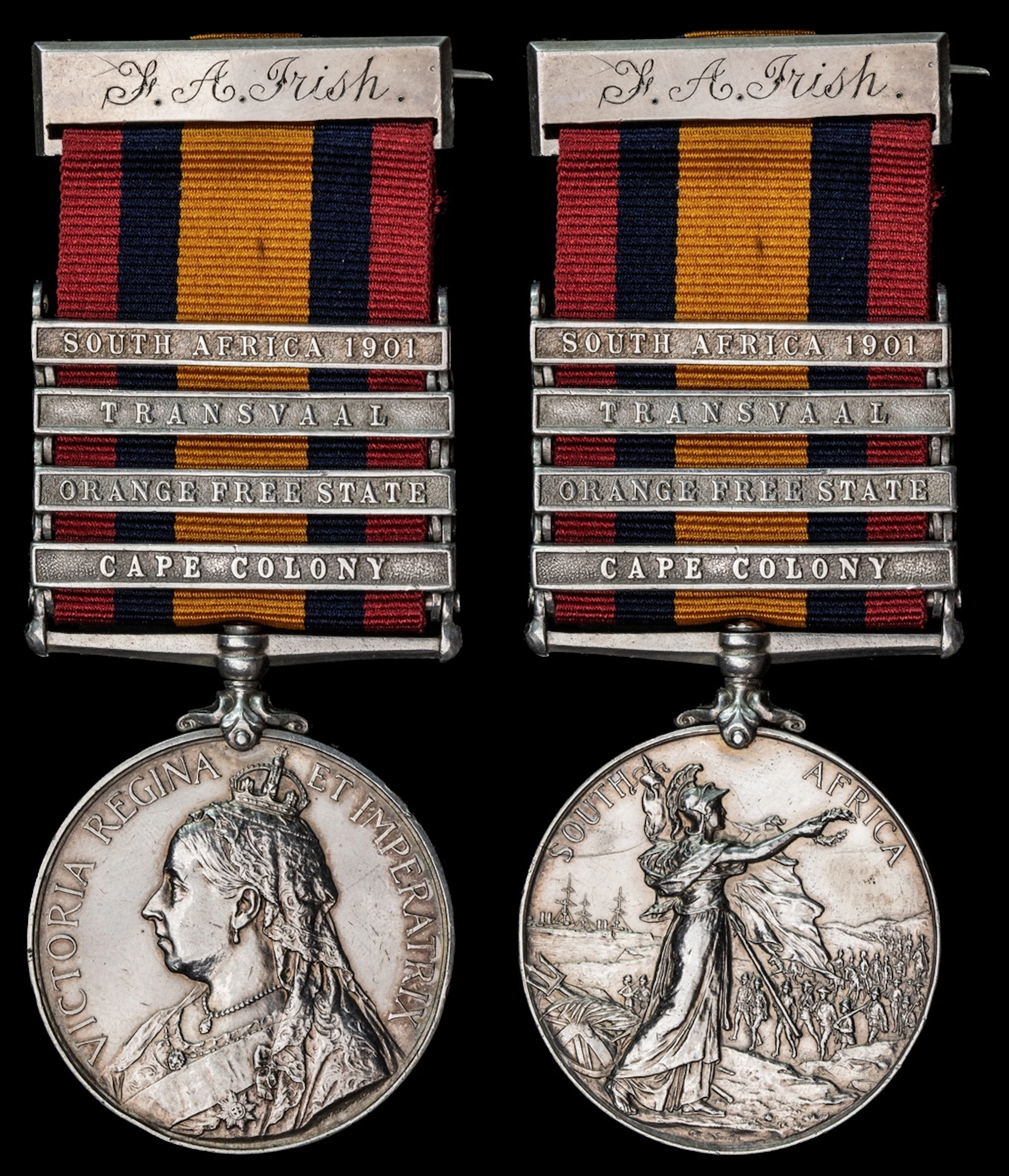 Queen's South Africa 1899-1902, 4 clasps, Cape Colony, Orange Free
