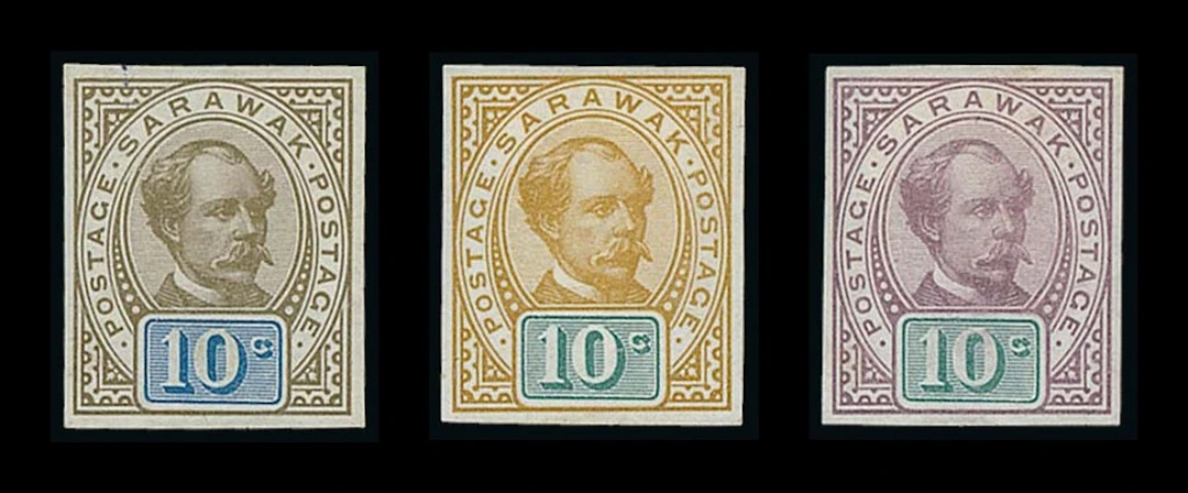 Sarawak 1899-1908 "postage postage" Issue Imperforate Colour Trials