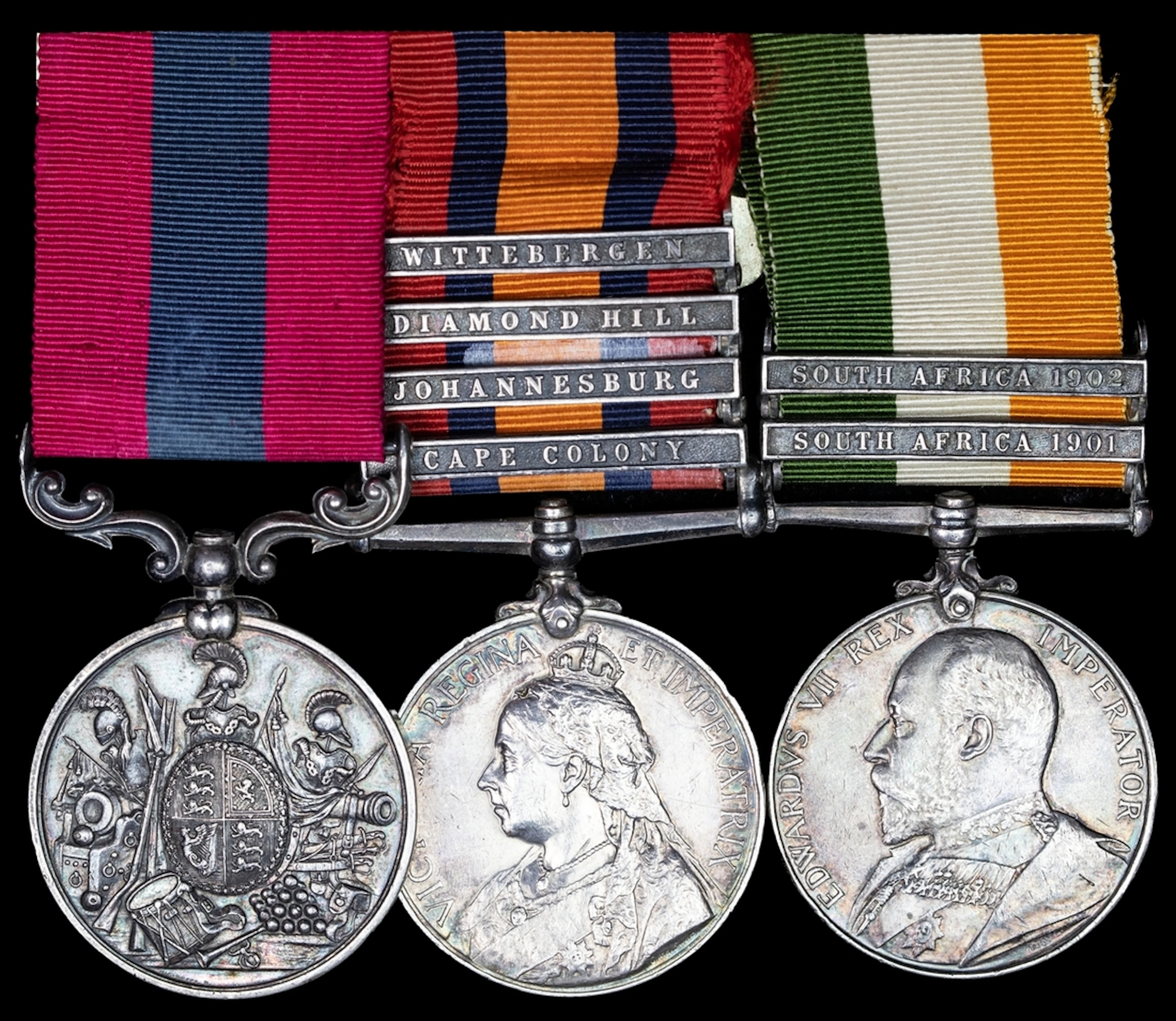 A Boer War D.C.M. group of three awarded to Colour Sergeant H. Snaith