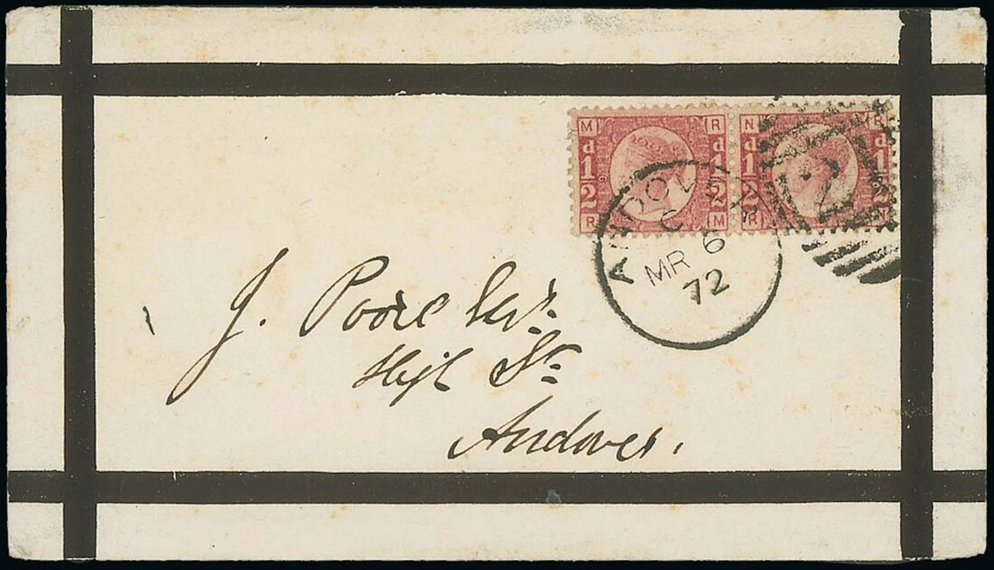 Great Britain 1870 Halfpenny Plate Numbers Plate 9: 1872 (8 Mar.)