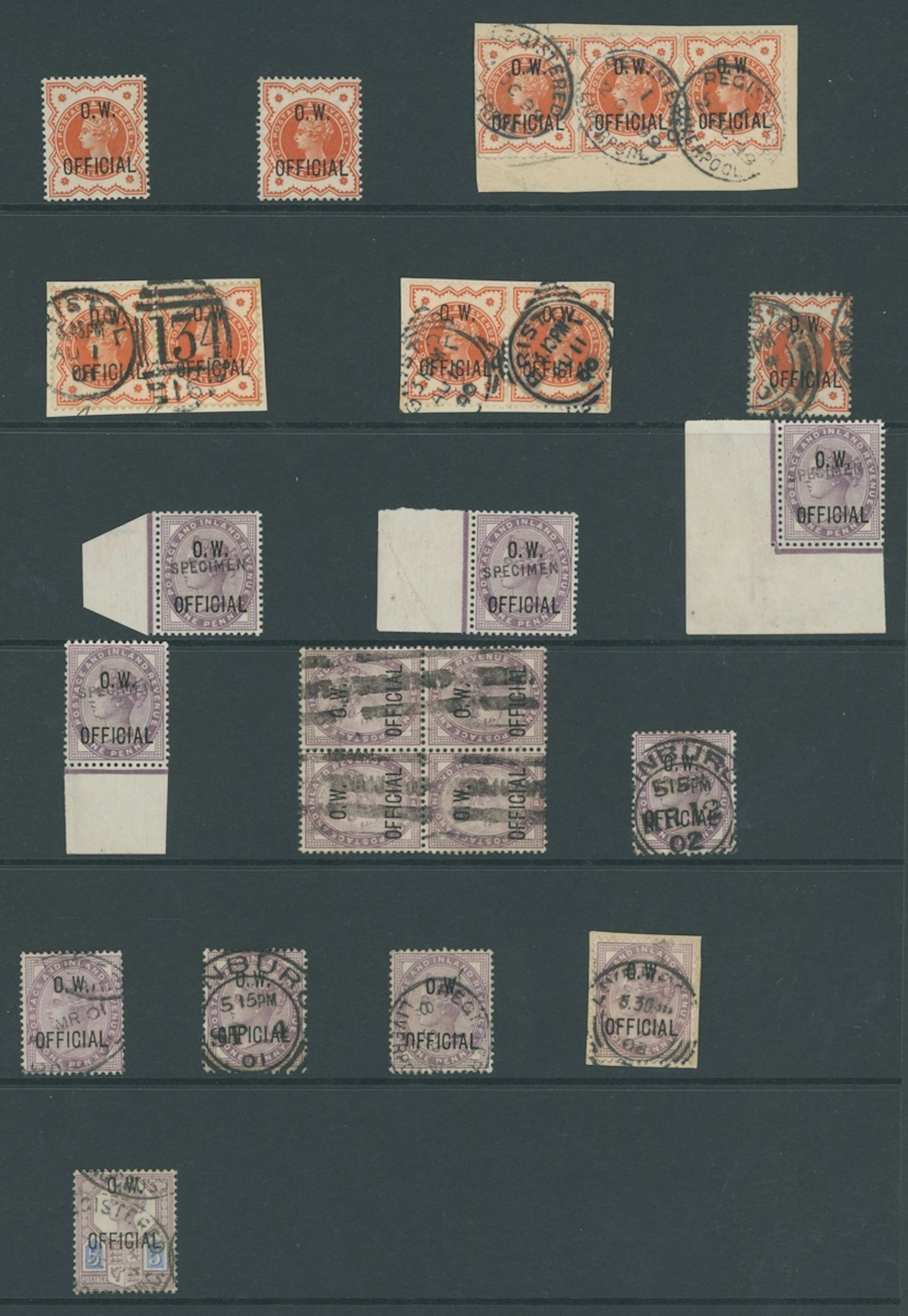 Great Britain Officials Office of Works 1896-1902 ½d. vermilion mint