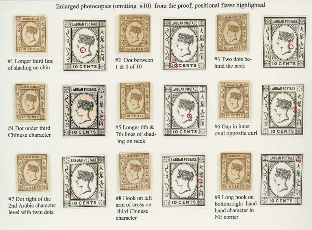 Labuan 1880-82 Watermark Crown CC Issued Stamps 10c. brown, an unused