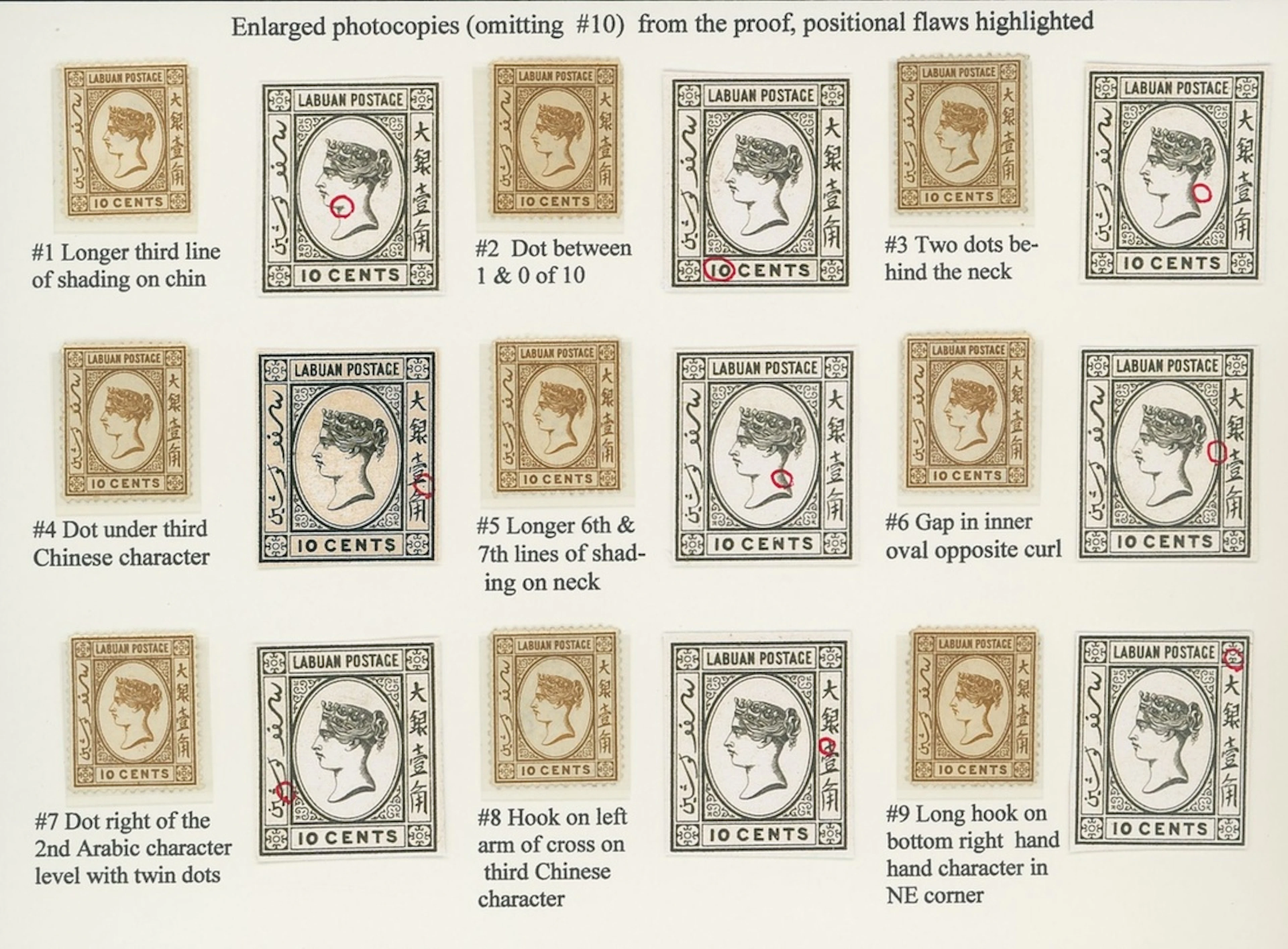 Labuan 1880-82 Watermark Crown CC Issued Stamps 10c. brown, an unused