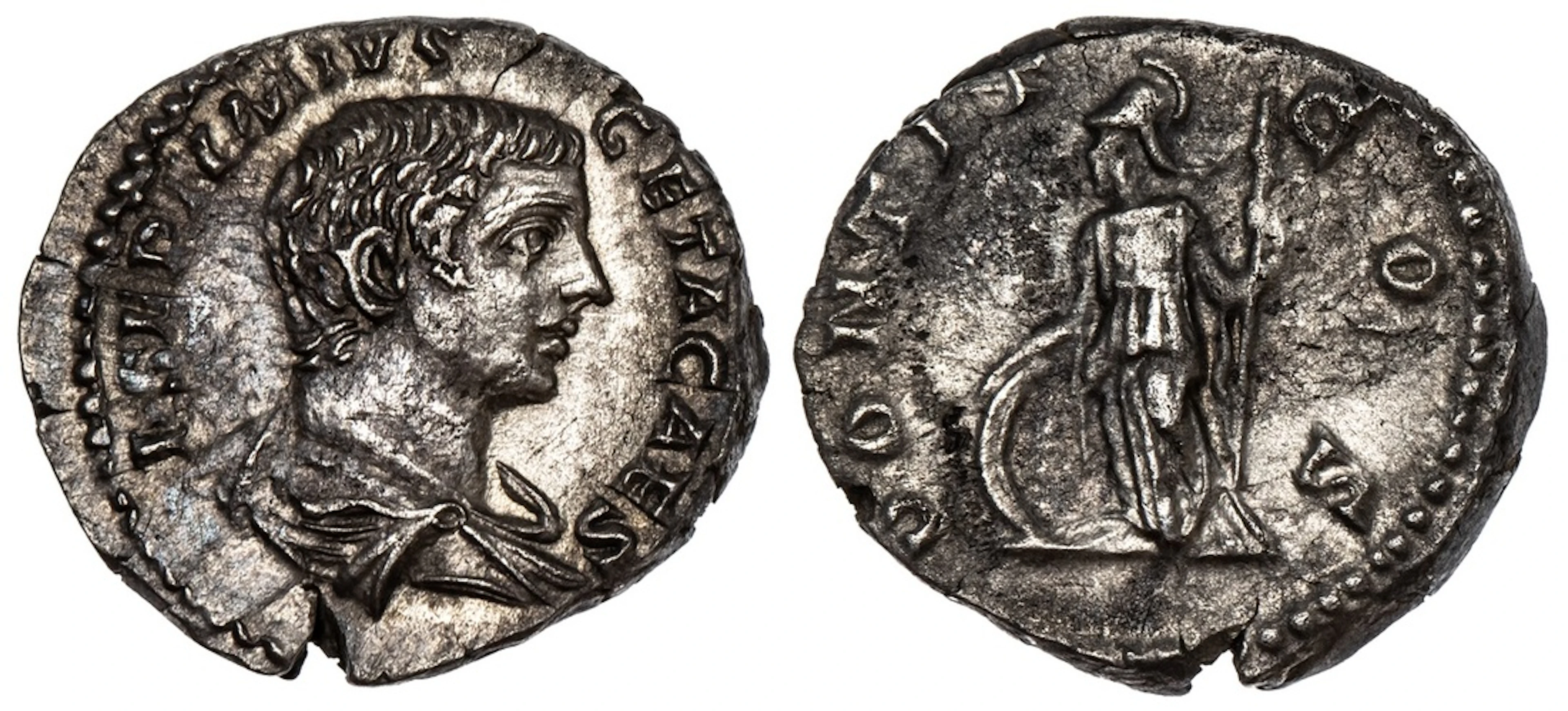 Roman Empire, Geta, as Caesar (AD 198-209), AR Denarius, struck 203-208