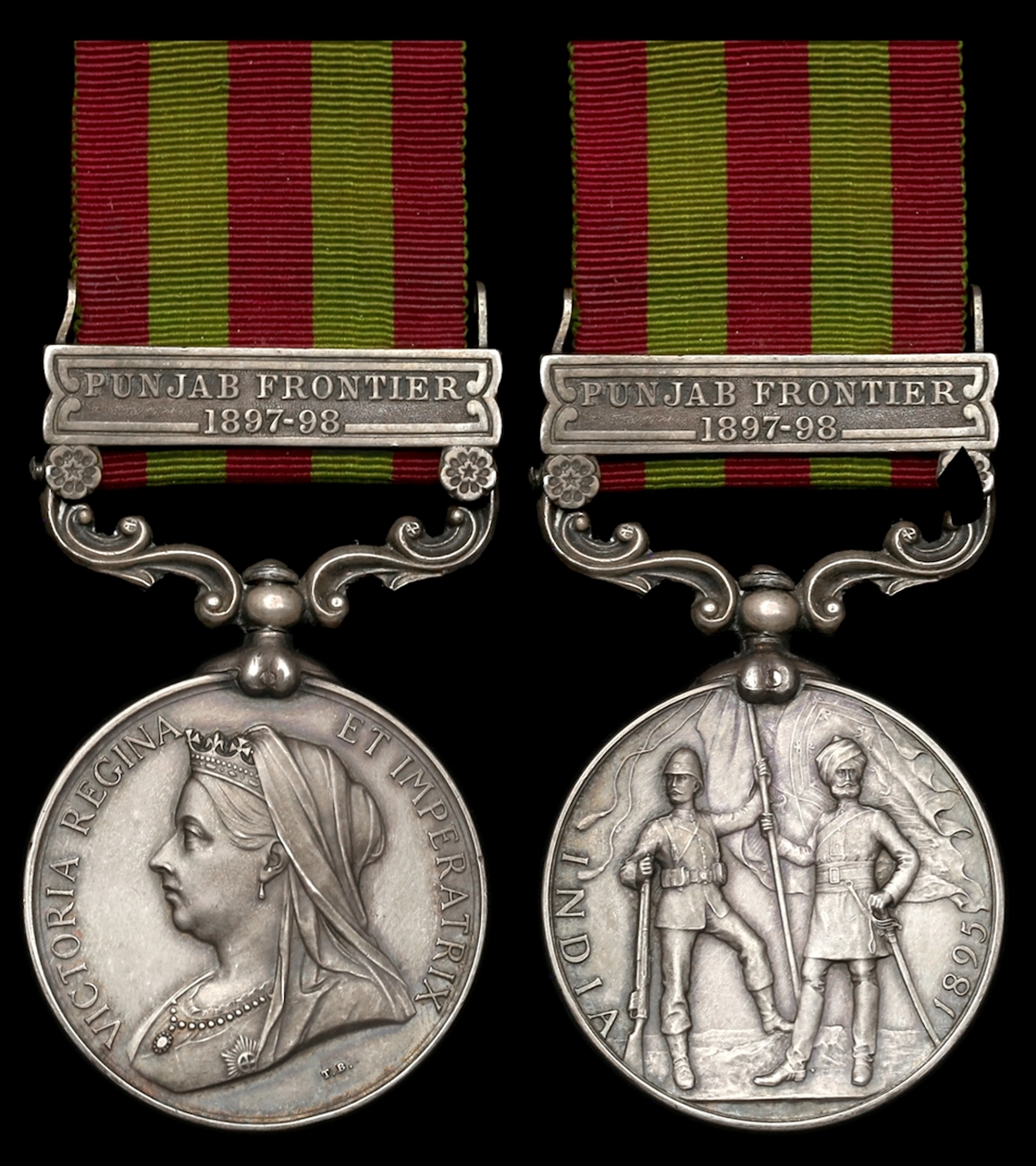 The India General Service Medal awarded to Lieutenant J. Golding
