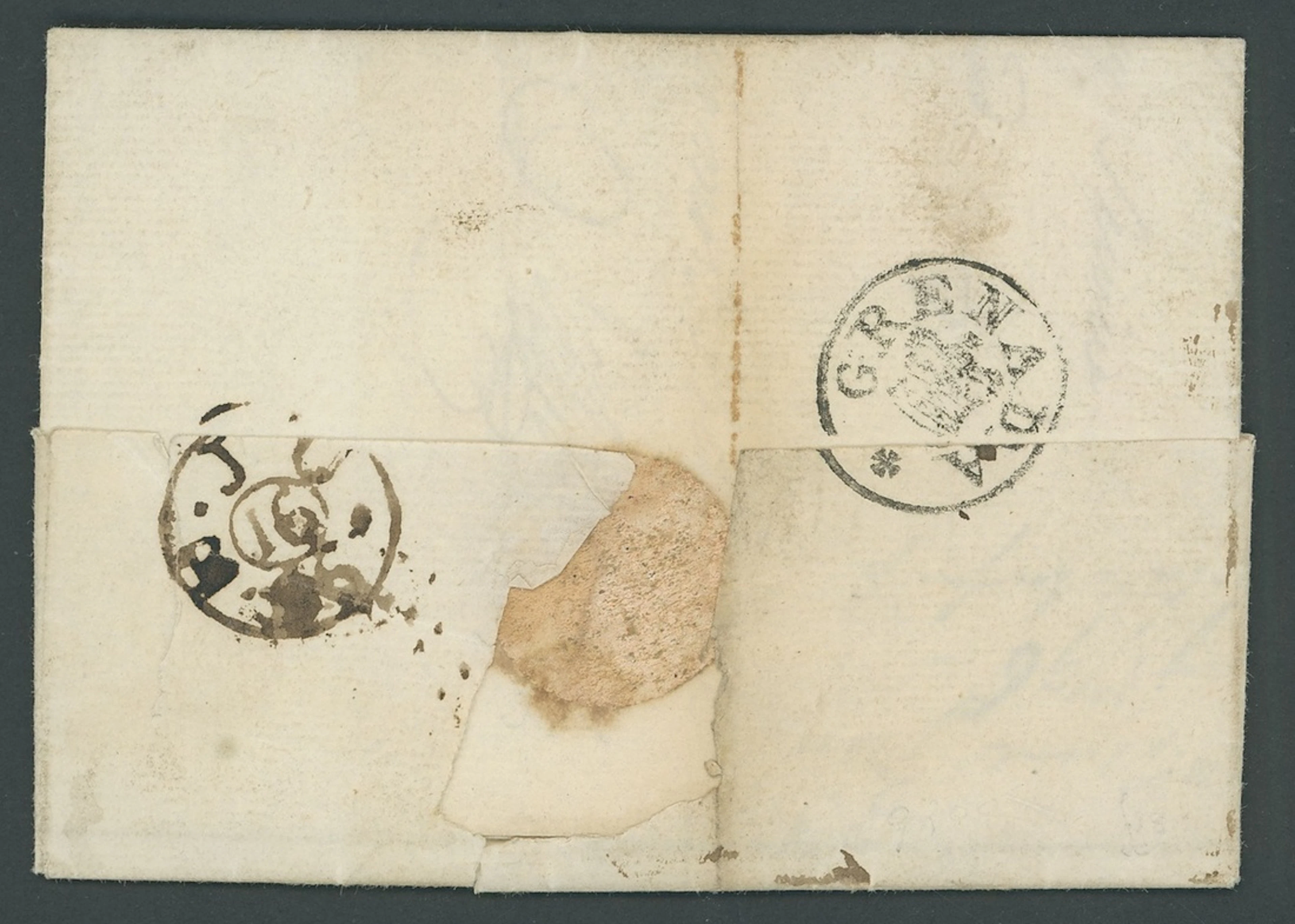 Grenada Early Letters and Handstamps 1796 (4 May) entire letter to