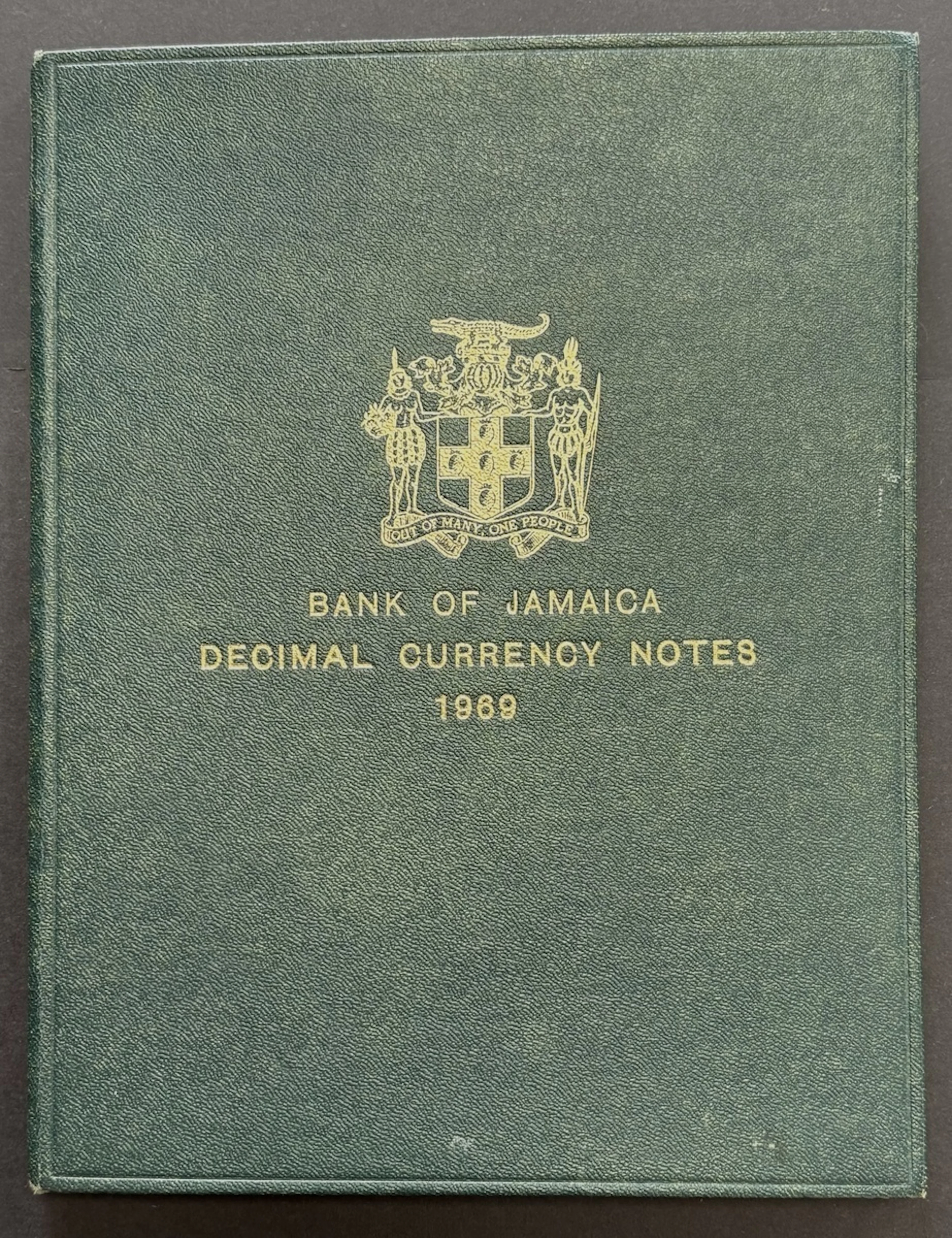 Bank of Jamaica, [4 notes] presentation album of specimen 50 Cents