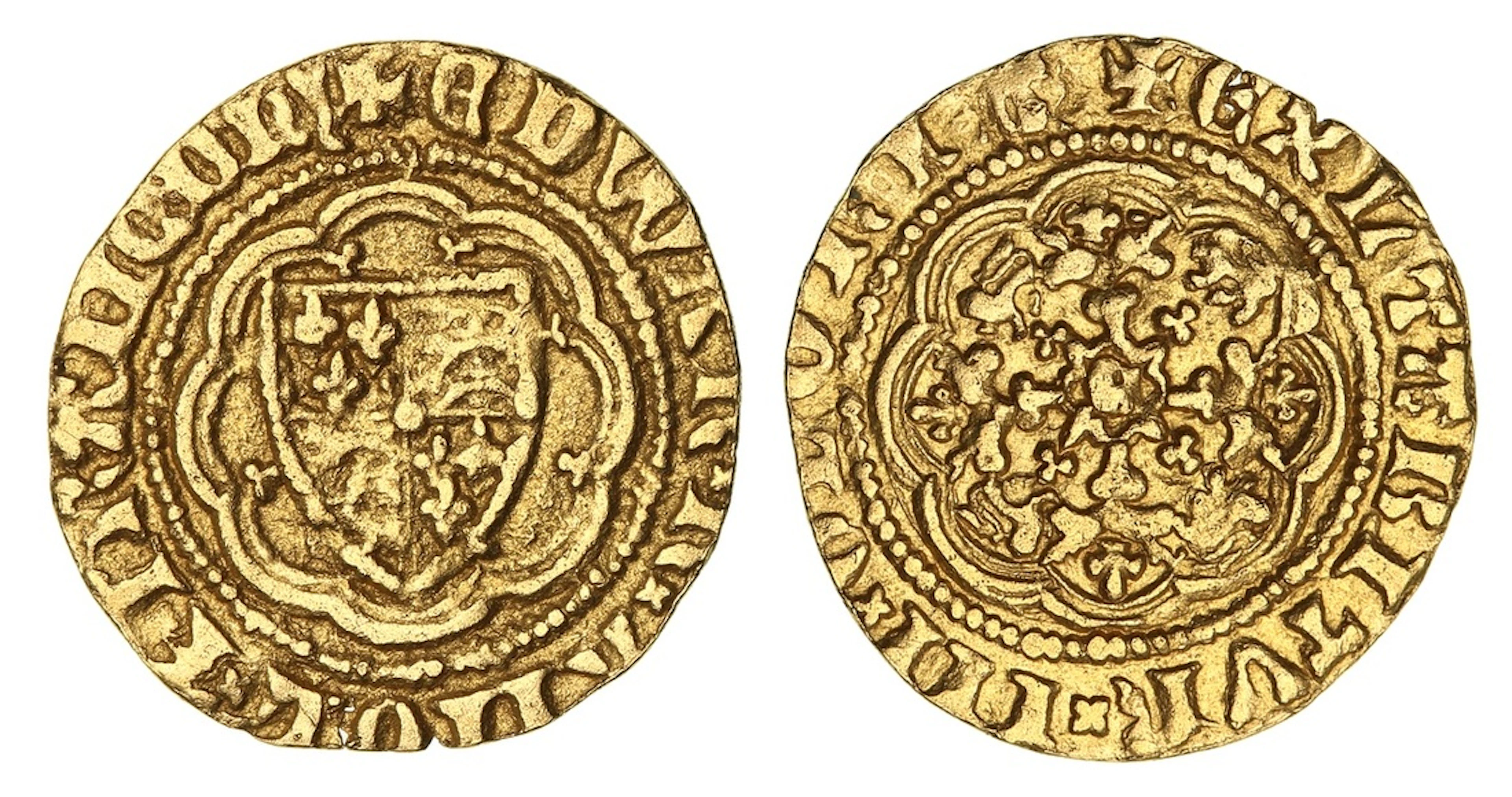 Edward III (1327-1377), Fourth Coinage, Pre-Treaty Period, Quarter-Noble