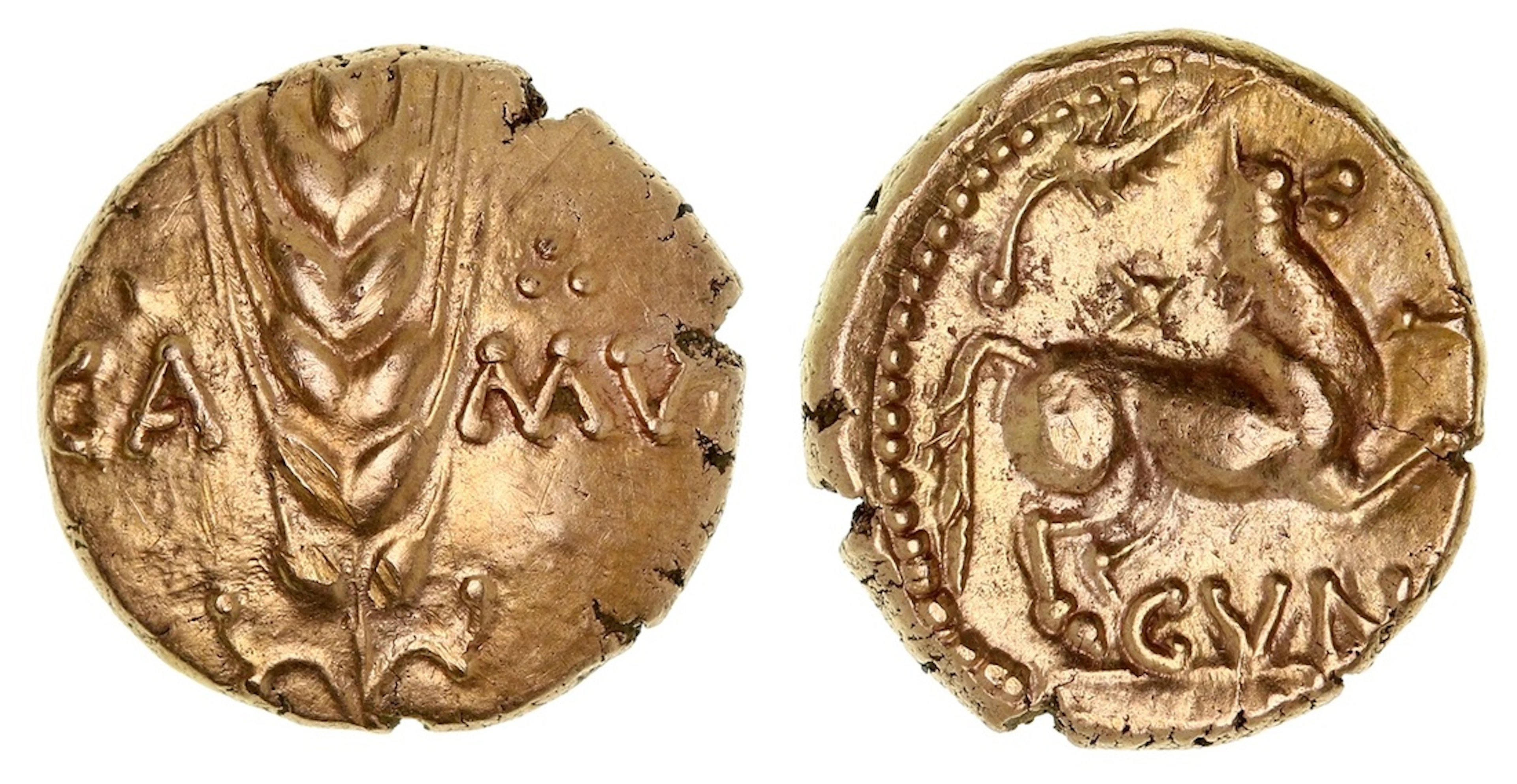Iron Age Britain, Catuvellauni, Cunobelin (AD 9-40), AV Stater, 'Wild