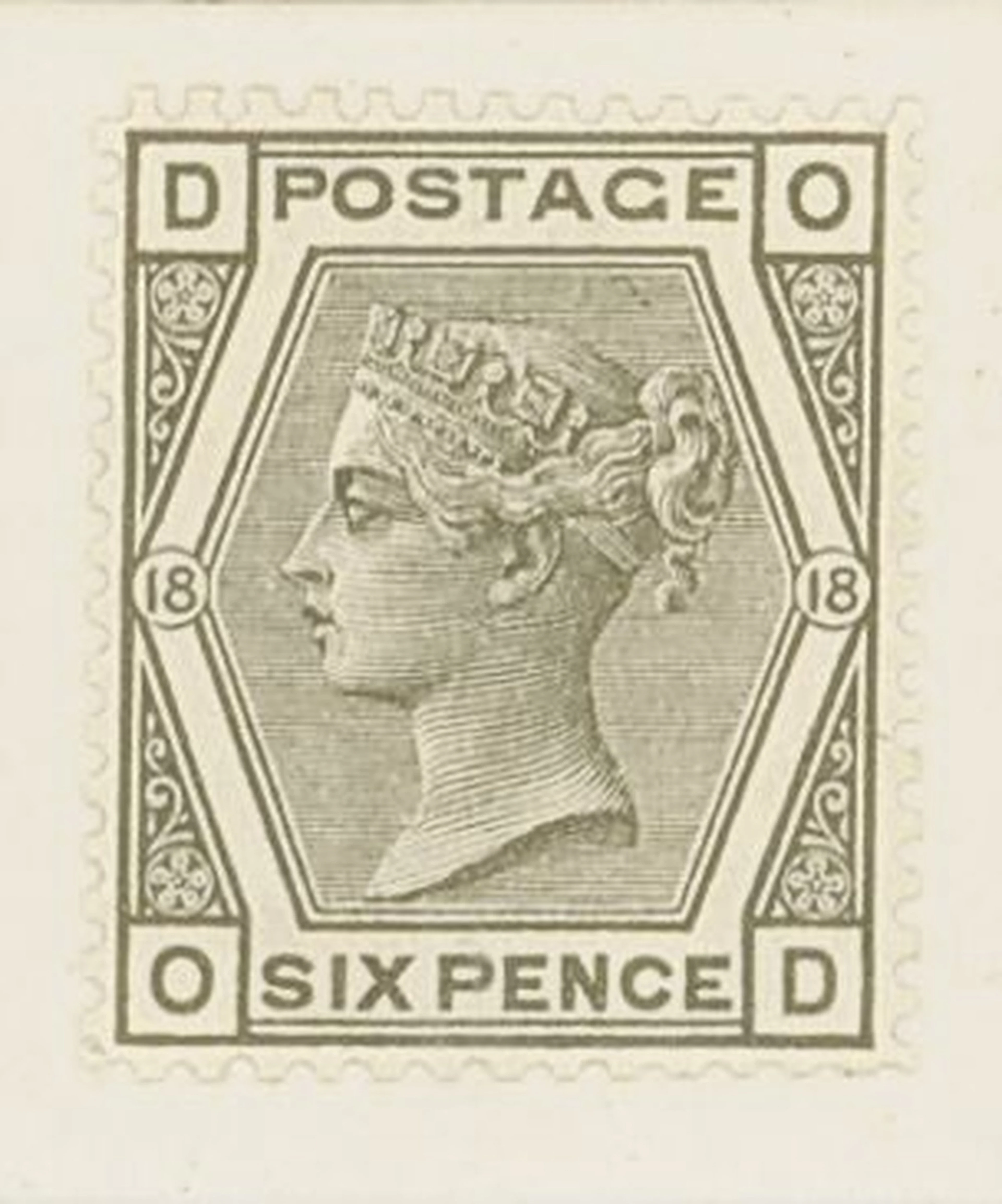 Great Britain 1880-83 6d. grey perforated imprimatur from Plate 18