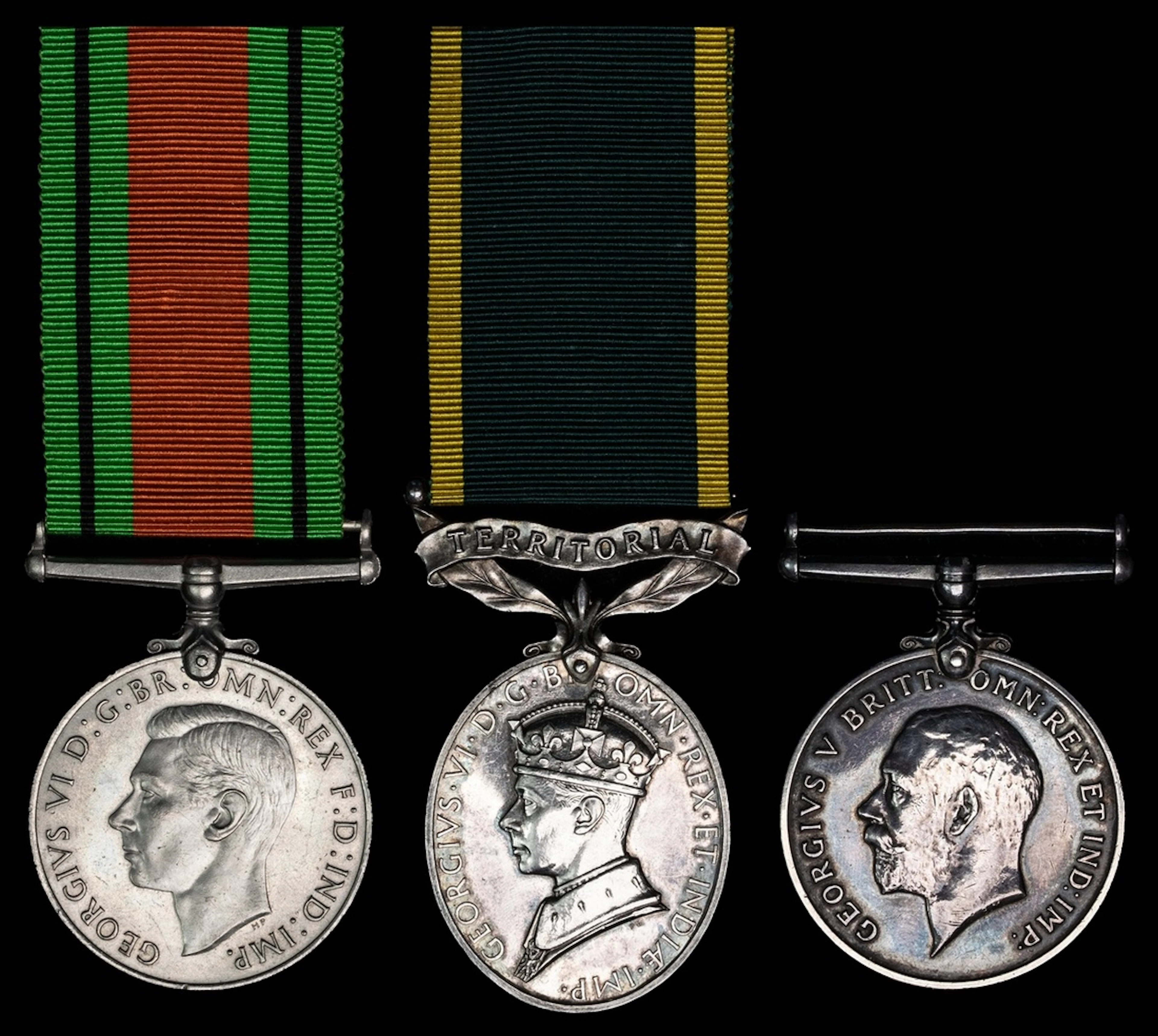 Pair: Trooper R. V. Webb, Royal Gloucestershire Hussars Defence Medal