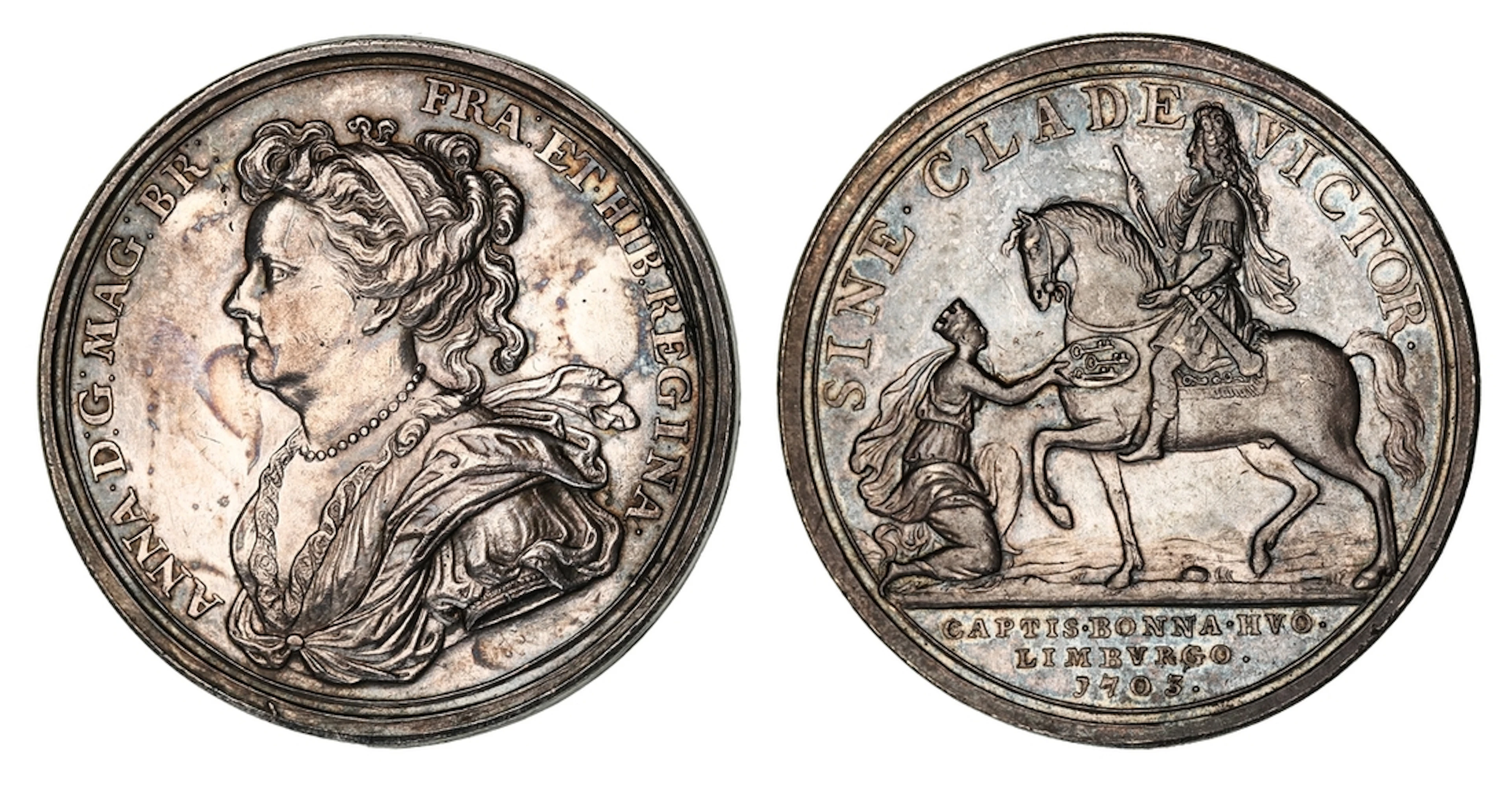 Duke of Marlborough, and Cities Captured, AR Medal, 1703, by John