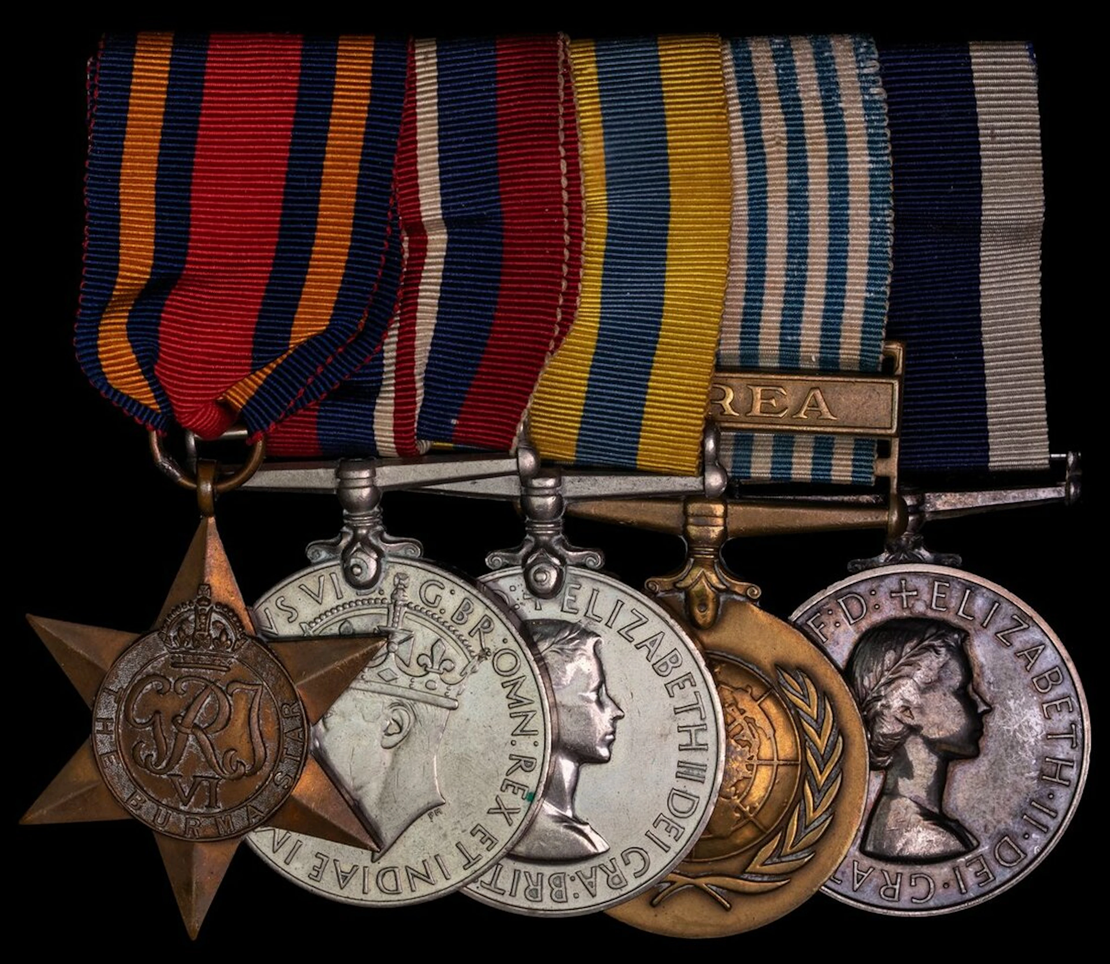 Five: Petty Officer K. W. Wright, Royal Navy Burma Star; War Medal