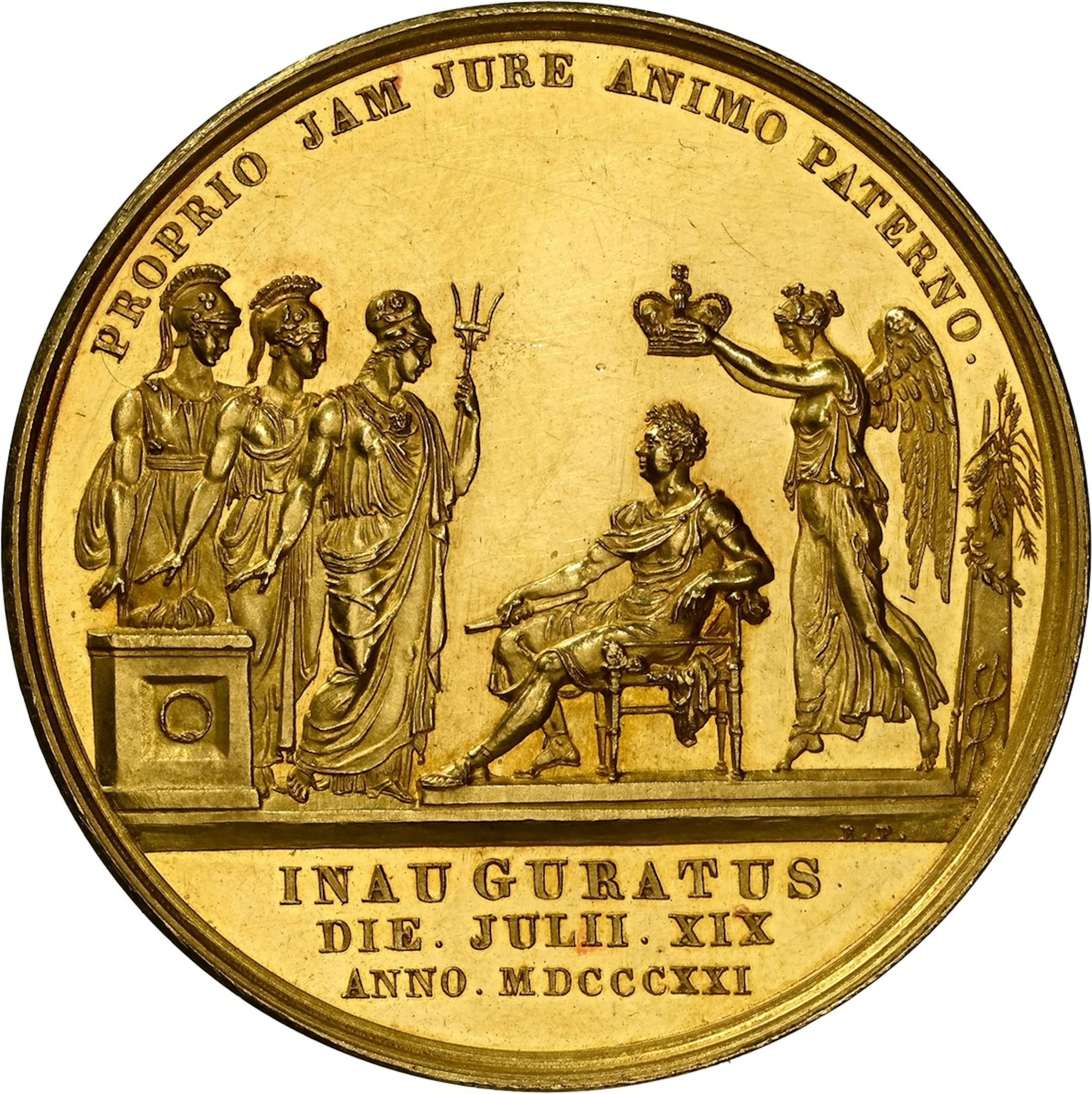 NGC PF61 CAM | George IV, Official Gold Coronation Medal, 1821, by