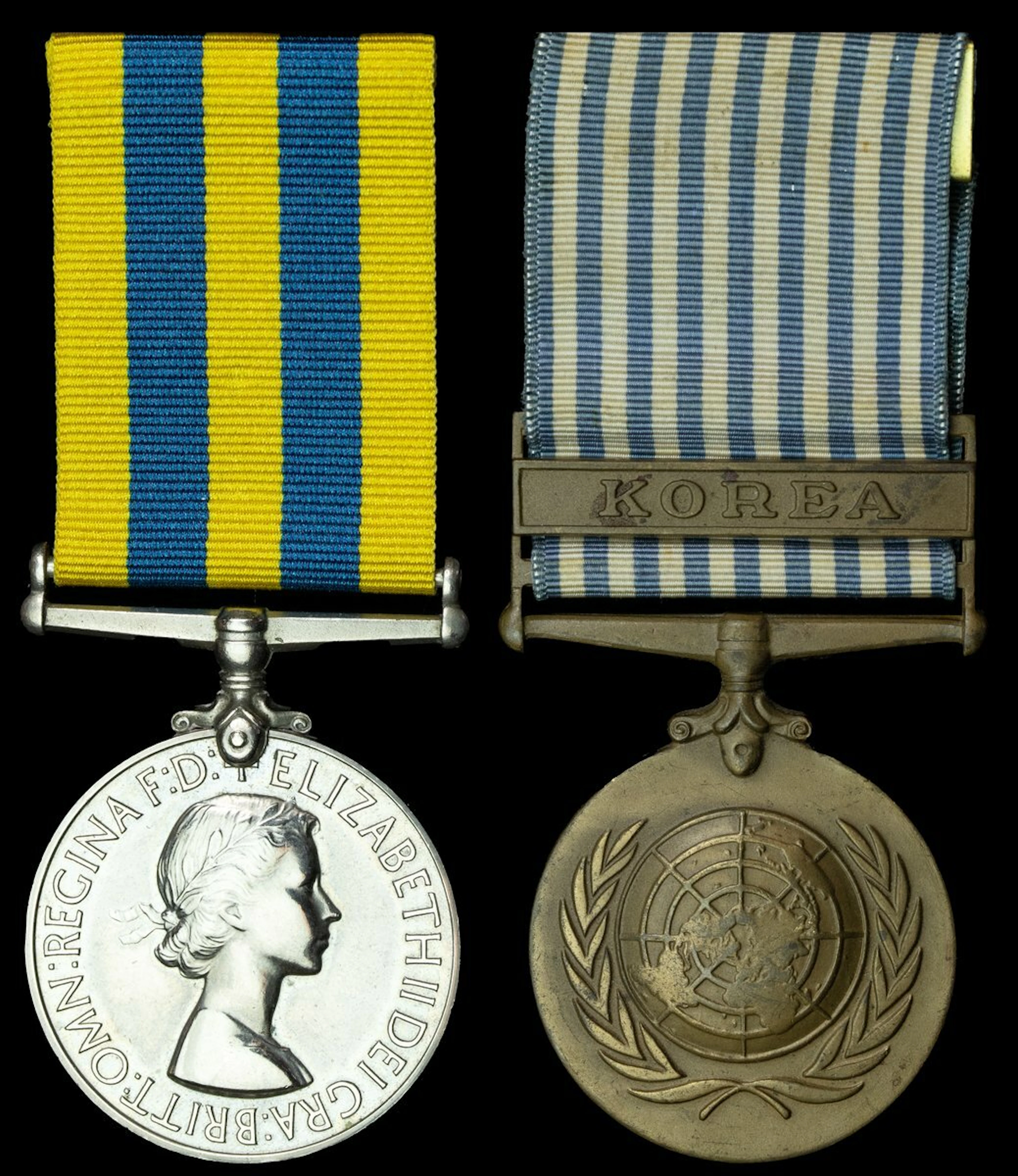 A 'Glorious Gloucesters' campaign pair awarded to Private L. R. Allen