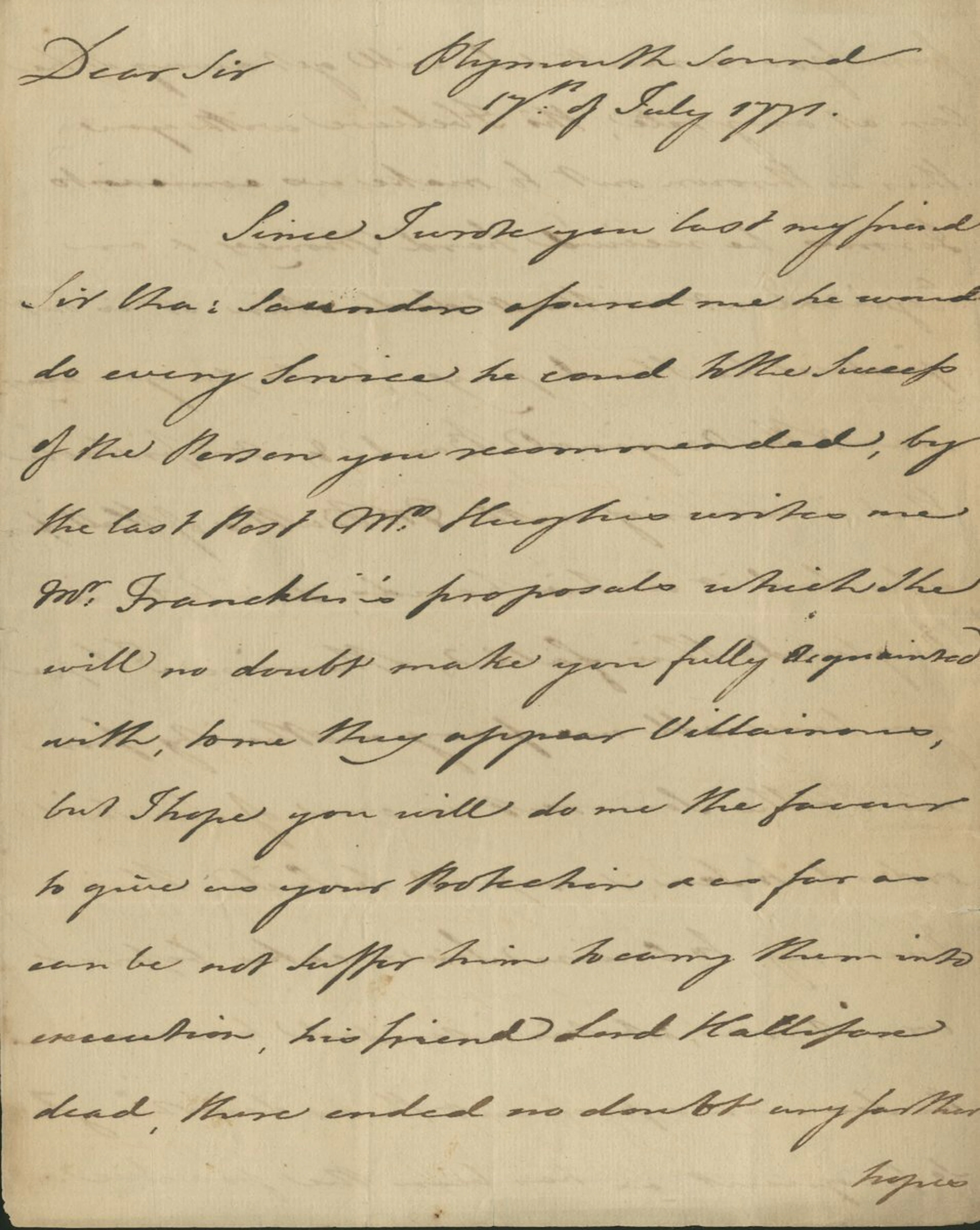 A collection of interesting and unique 18th century Royal Navy autograph