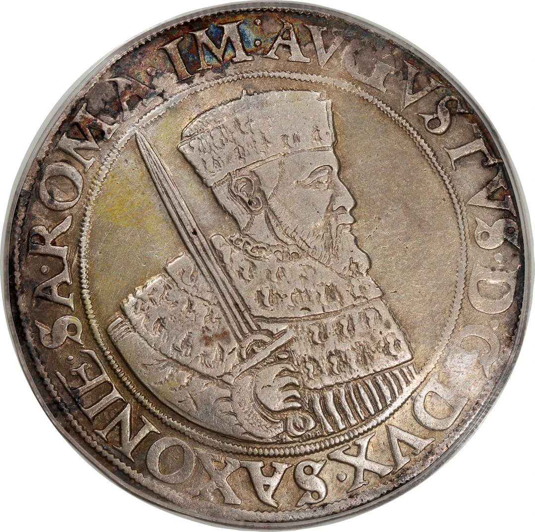 Germany, Saxony, [PCGS XF Detail] silver thaler, 1555