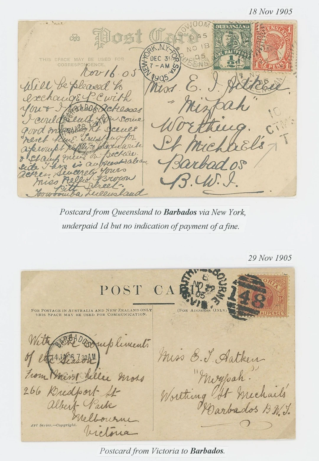 Postal History Ranges Incoming Mail A group of covers and cards to