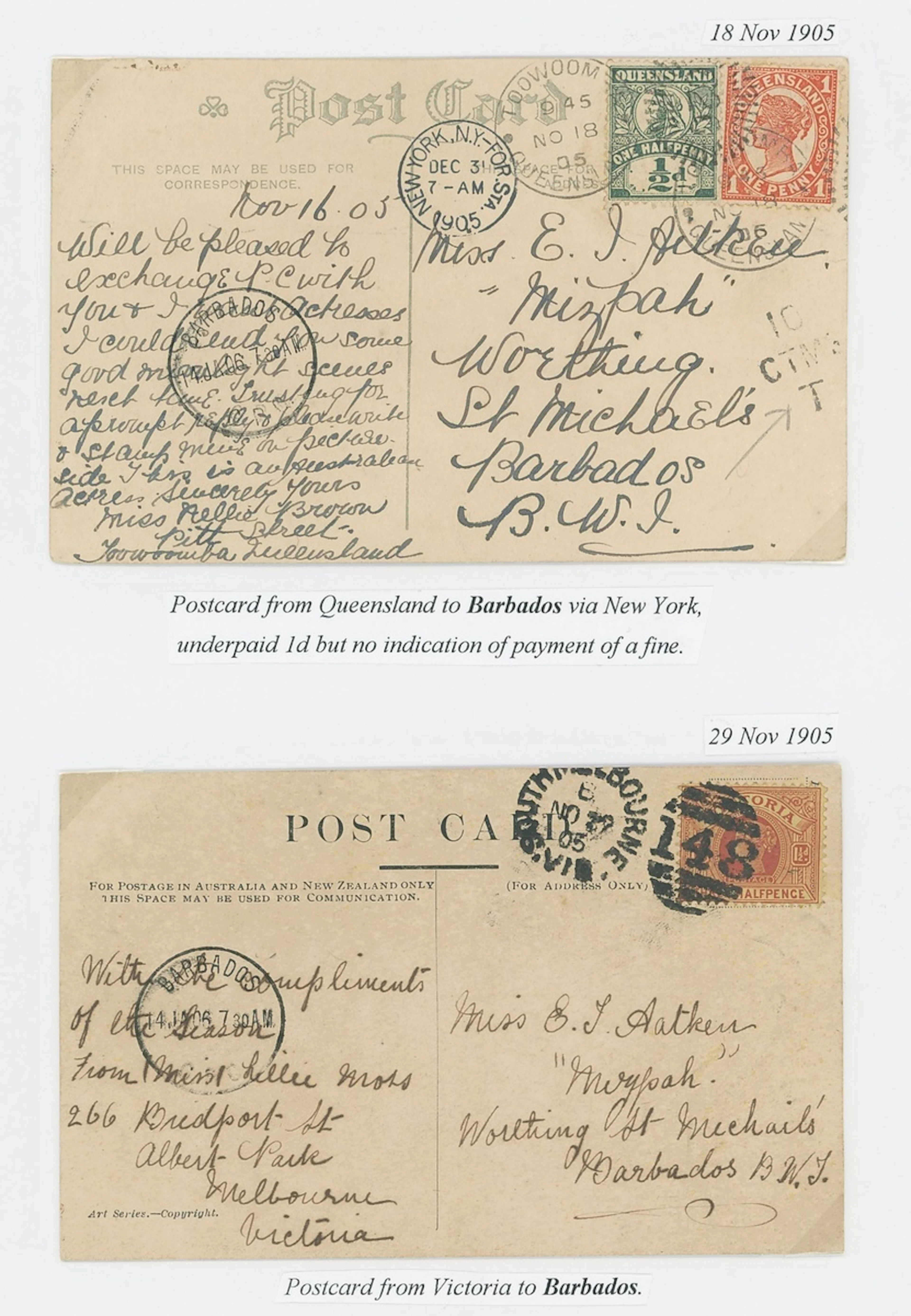 Postal History Ranges Incoming Mail A group of covers and cards to