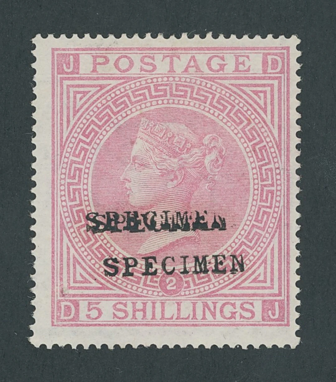 Great Britain 1867-83 Watermark Maltese Cross 5/- rose, DJ, Plate