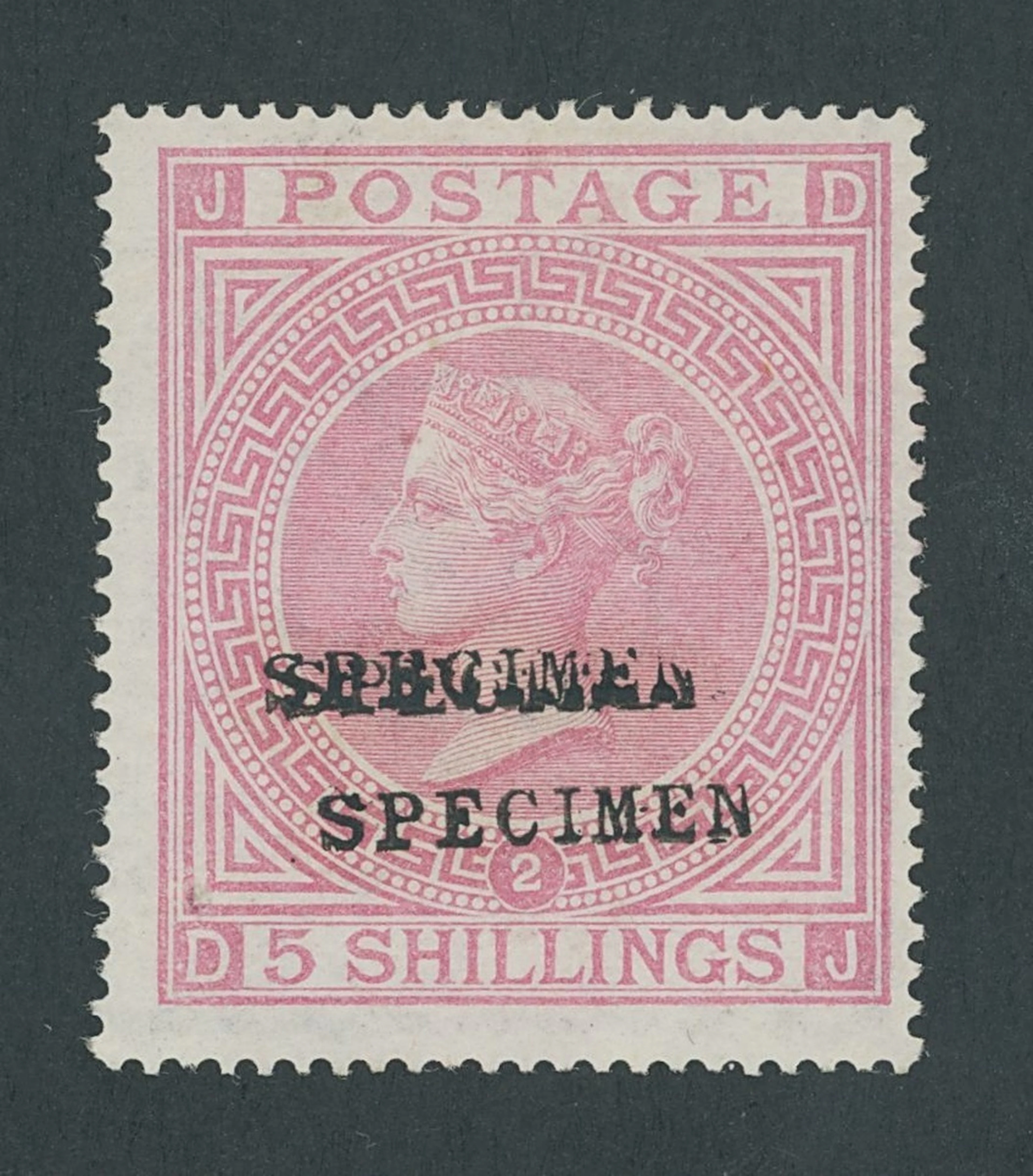 Great Britain 1867-83 Watermark Maltese Cross 5/- rose, DJ, Plate