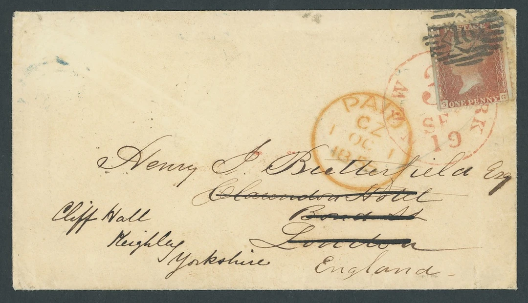 Great Britain 1854-57 Watermark Large Crown, Perf. 16 1d. red-brown