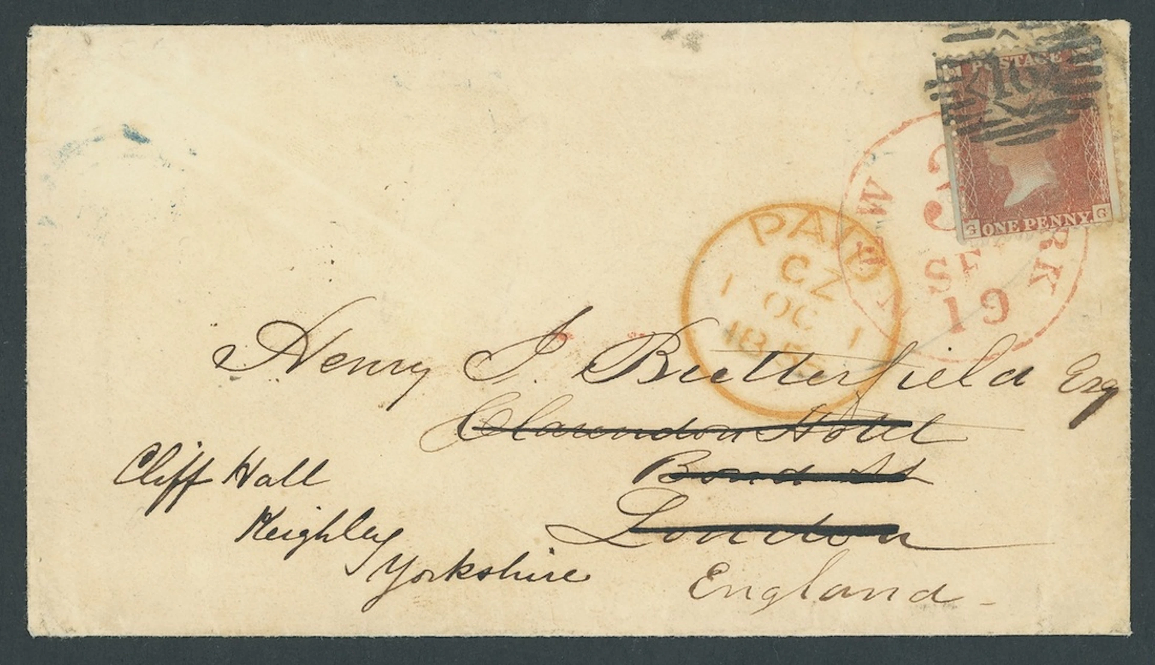 Great Britain 1854-57 Watermark Large Crown, Perf. 16 1d. red-brown