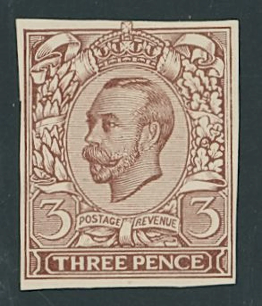 Great Britain King George V 1911-12 Downey Head 3d. Downey head imperforate