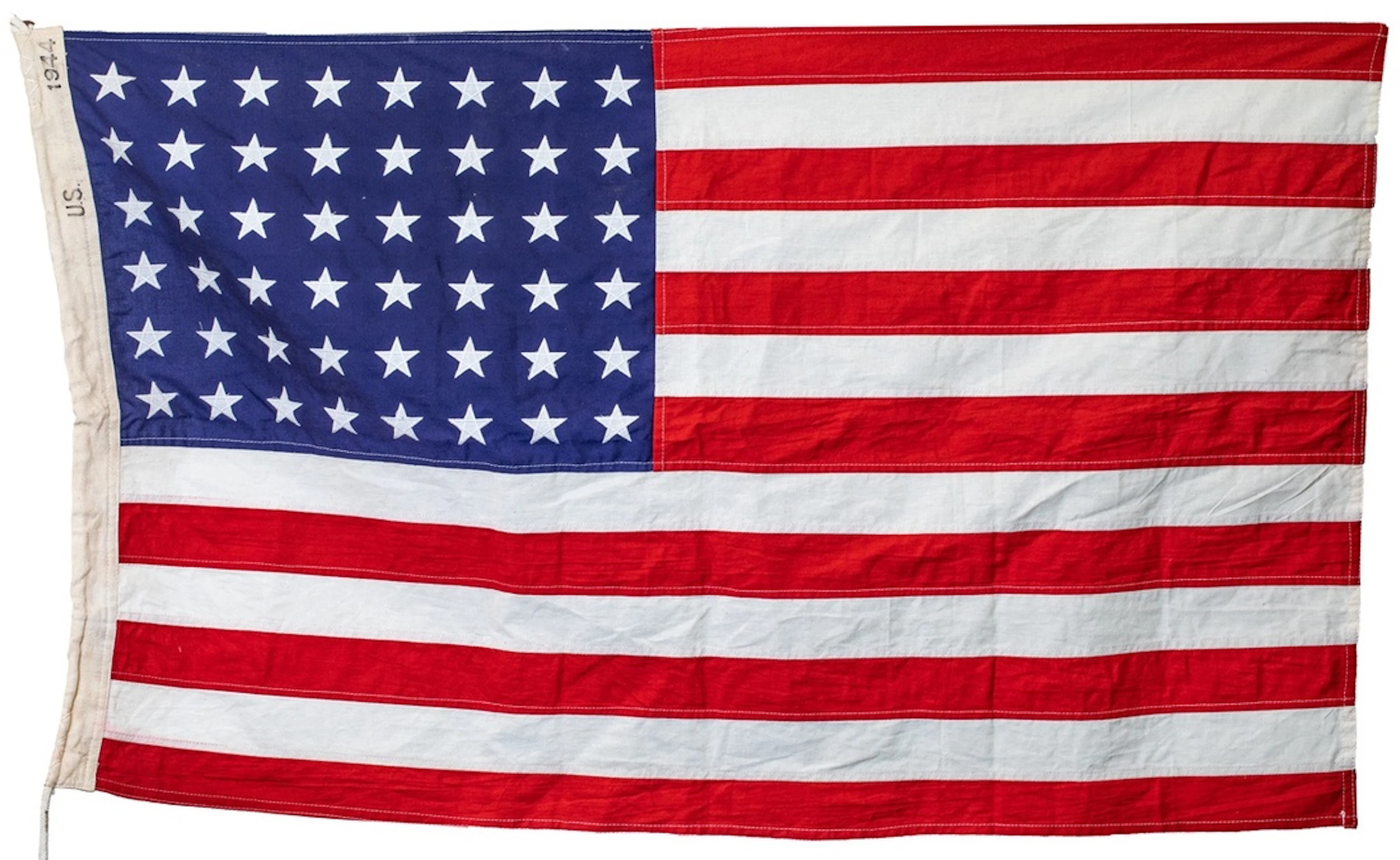 USA, 48-Star United States Flag, 1944, with 48 stars, part cotton