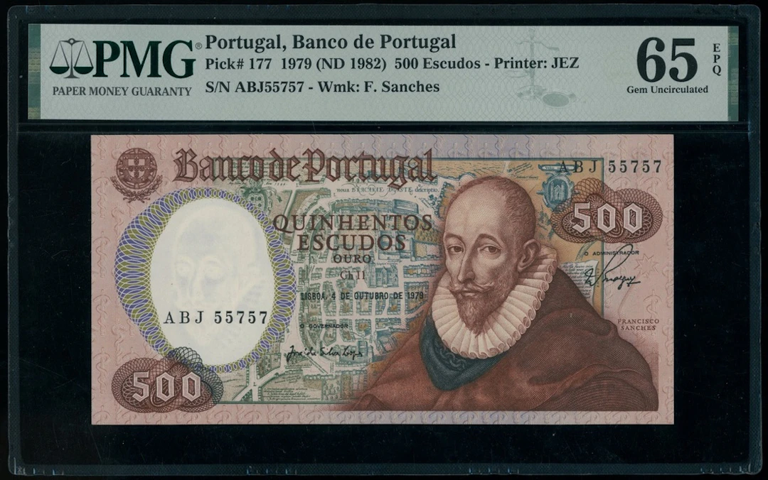 Banco de Portugal, 500 escudos, Chapter 11, 1979, serial number ABJ