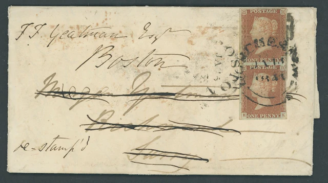 Great Britain 1841-53 One Penny Red-Brown Plate 18: NH, tied by black