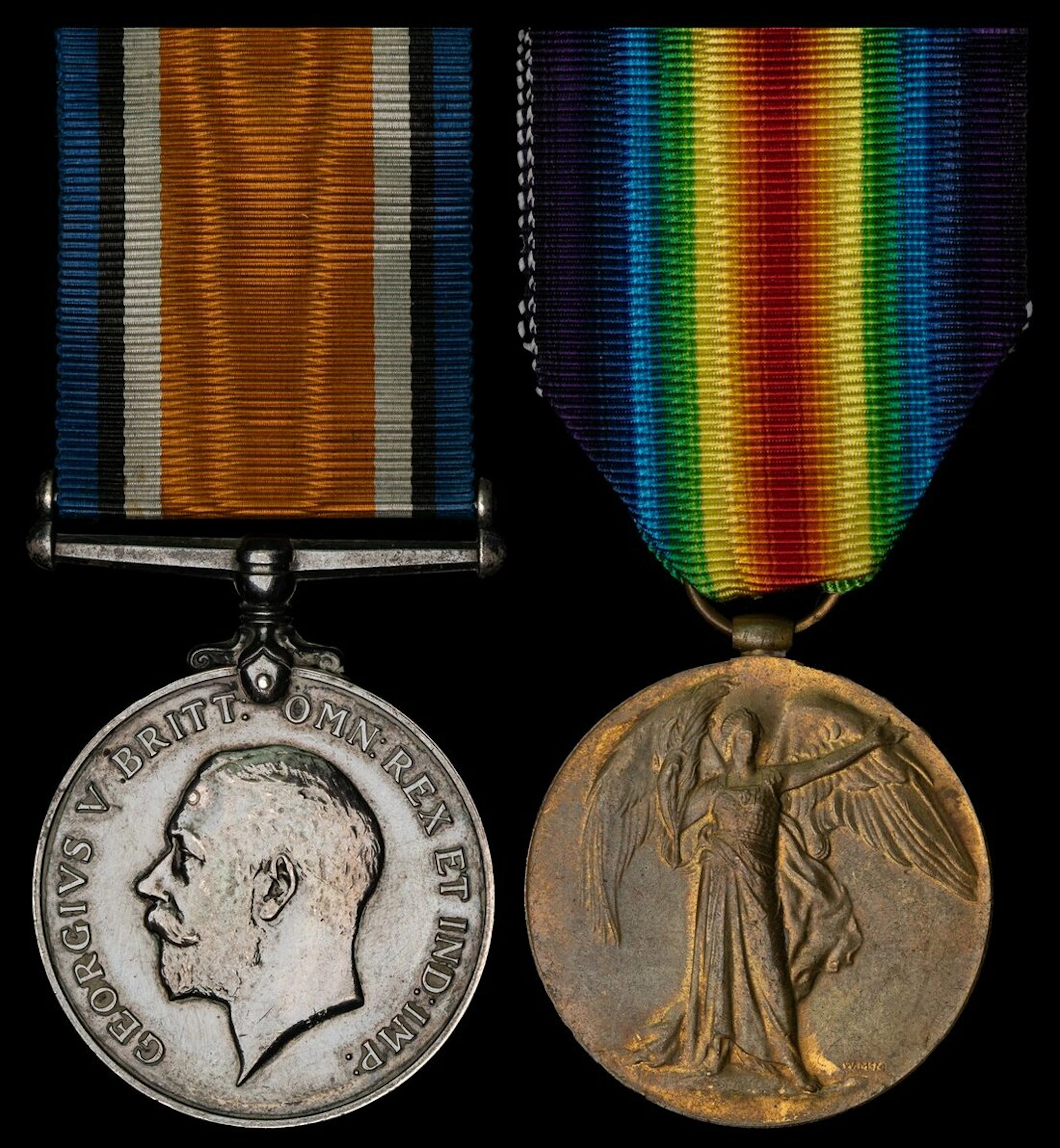 The campaign pair awarded to 2nd Lieutenant R. B. Wright, Royal Fusiliers