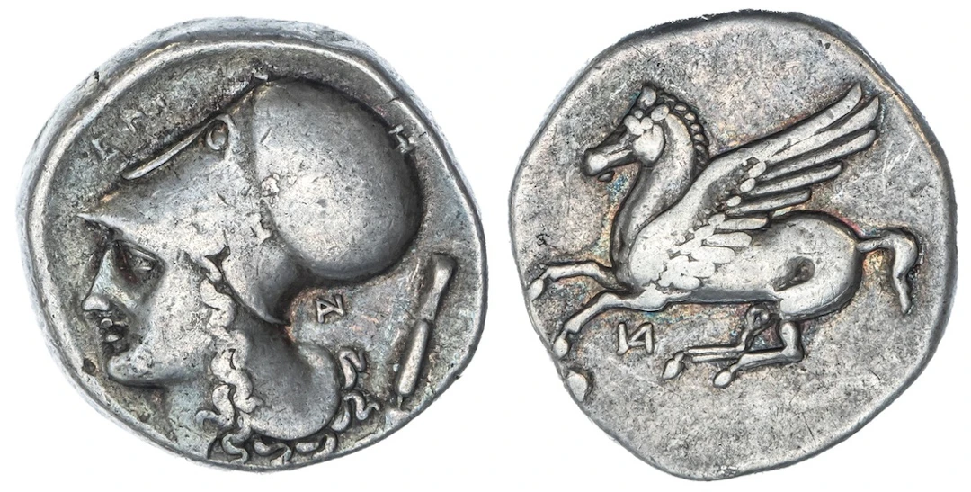 Akarnania, Anaktorion, AR Stater, struck c. 320-280 BC, Pegasos flying