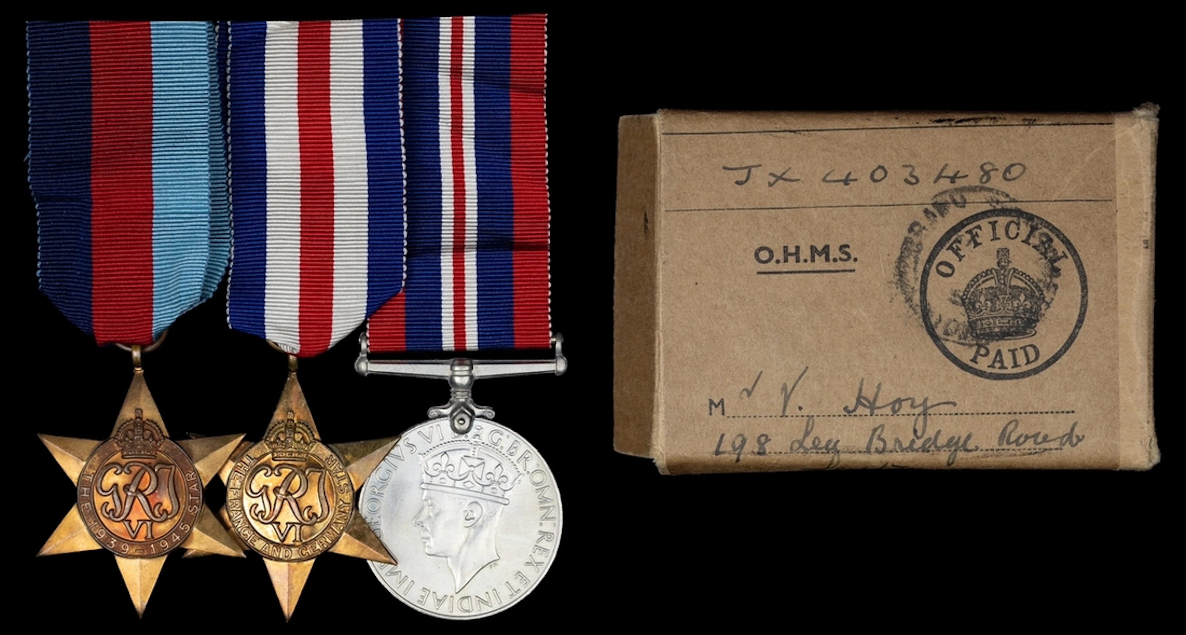 The well-documented campaign group of three awarded to Telegraphist