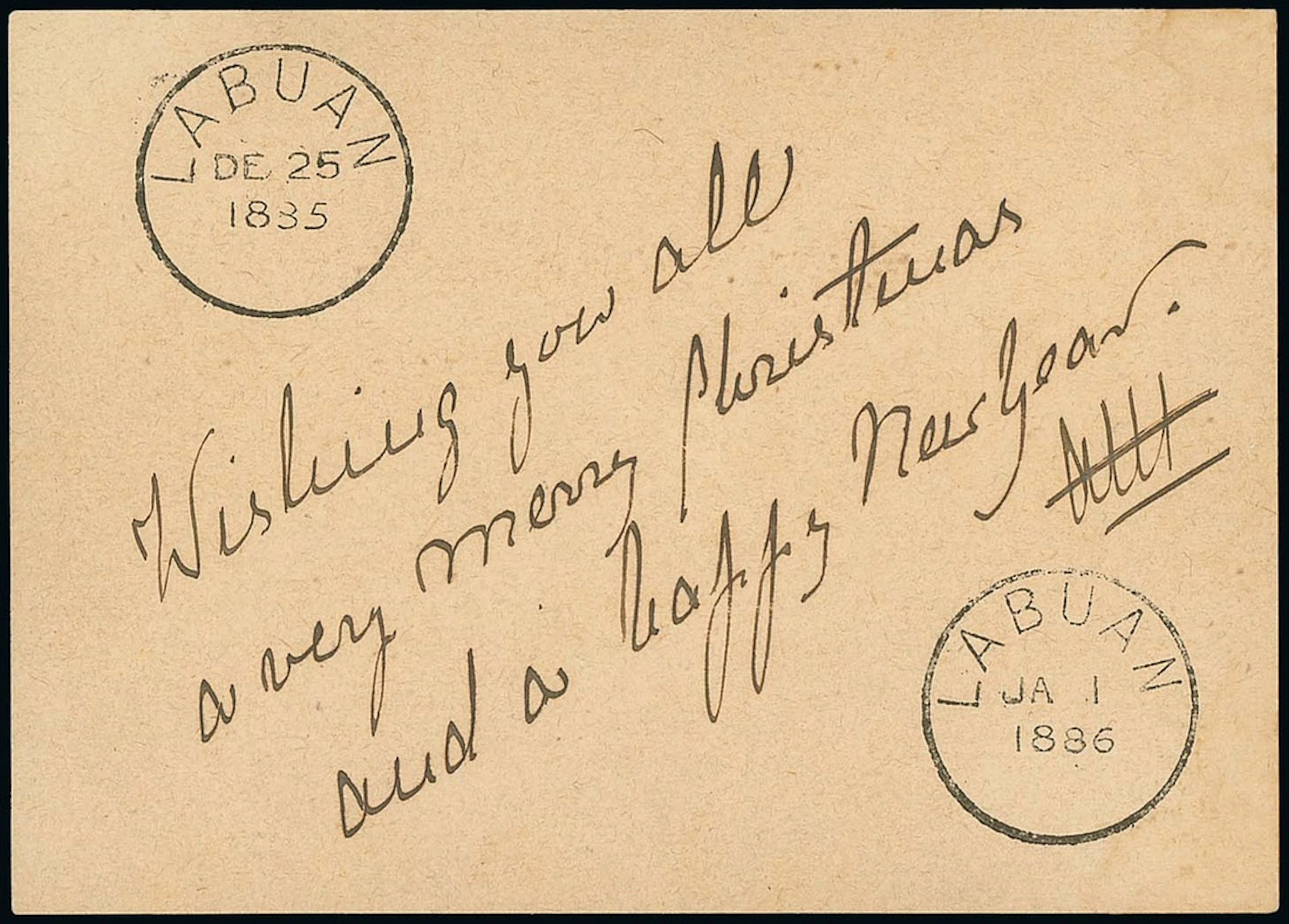 Labuan 1883 (May) Manuscript Surcharge Jeremy Dickson suggests that