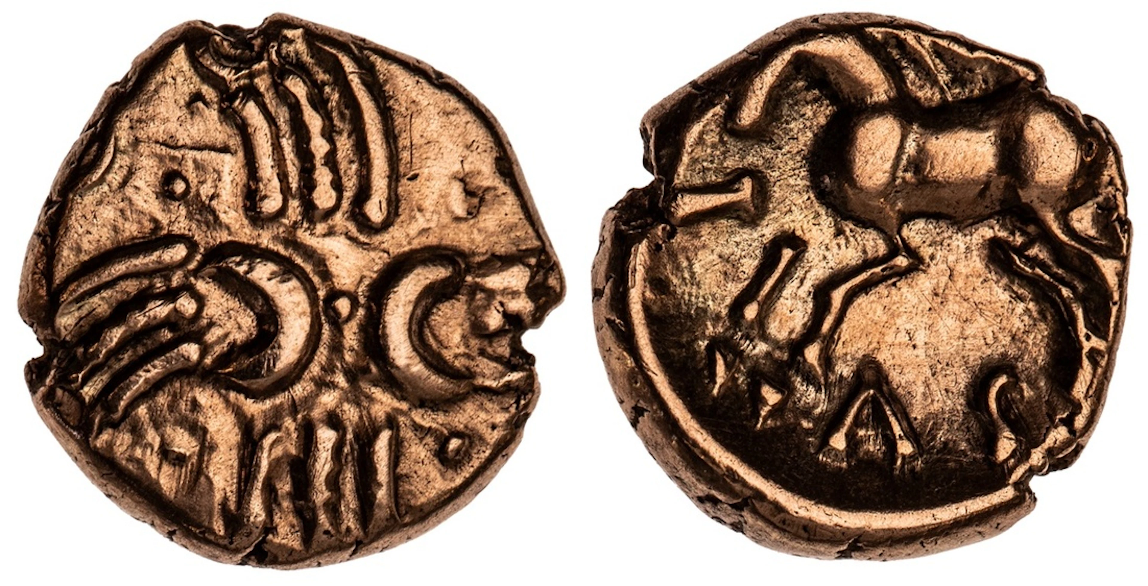 Catuvellauni, Tasciovanus (25 BC - AD 10), AV Quarter-Stater, 'Tasciovanus