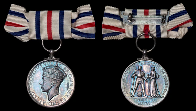 Sold by Order of a Direct Descendant The King's Medal for Service
