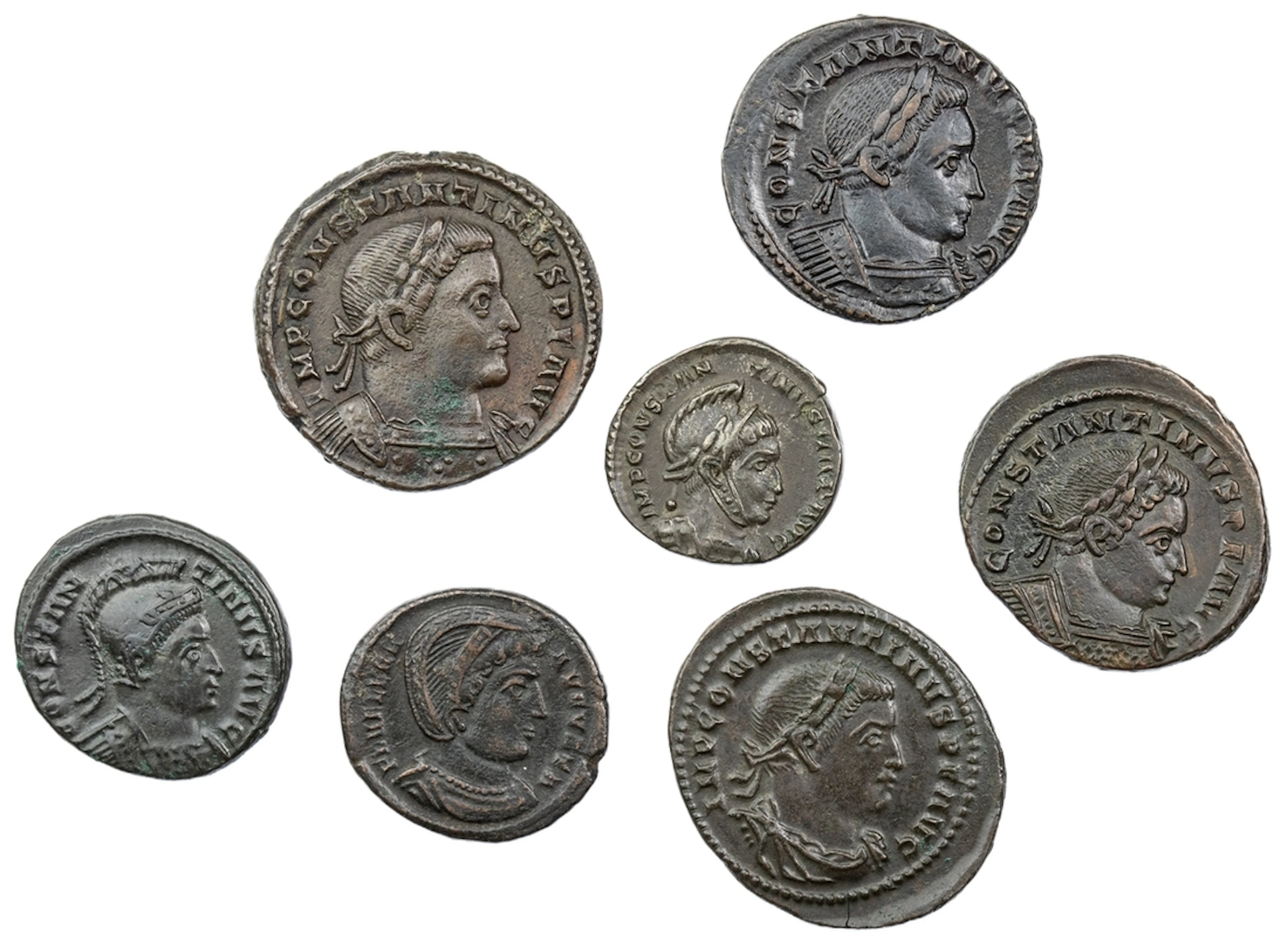 Roman Empire, Selection of Folles (7): i) Constantine I (AD 306-337)