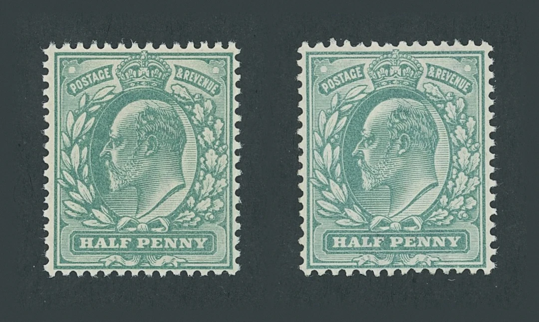 Great Britain King Edward VII 1902-10 De La Rue ½d. dull blue-green