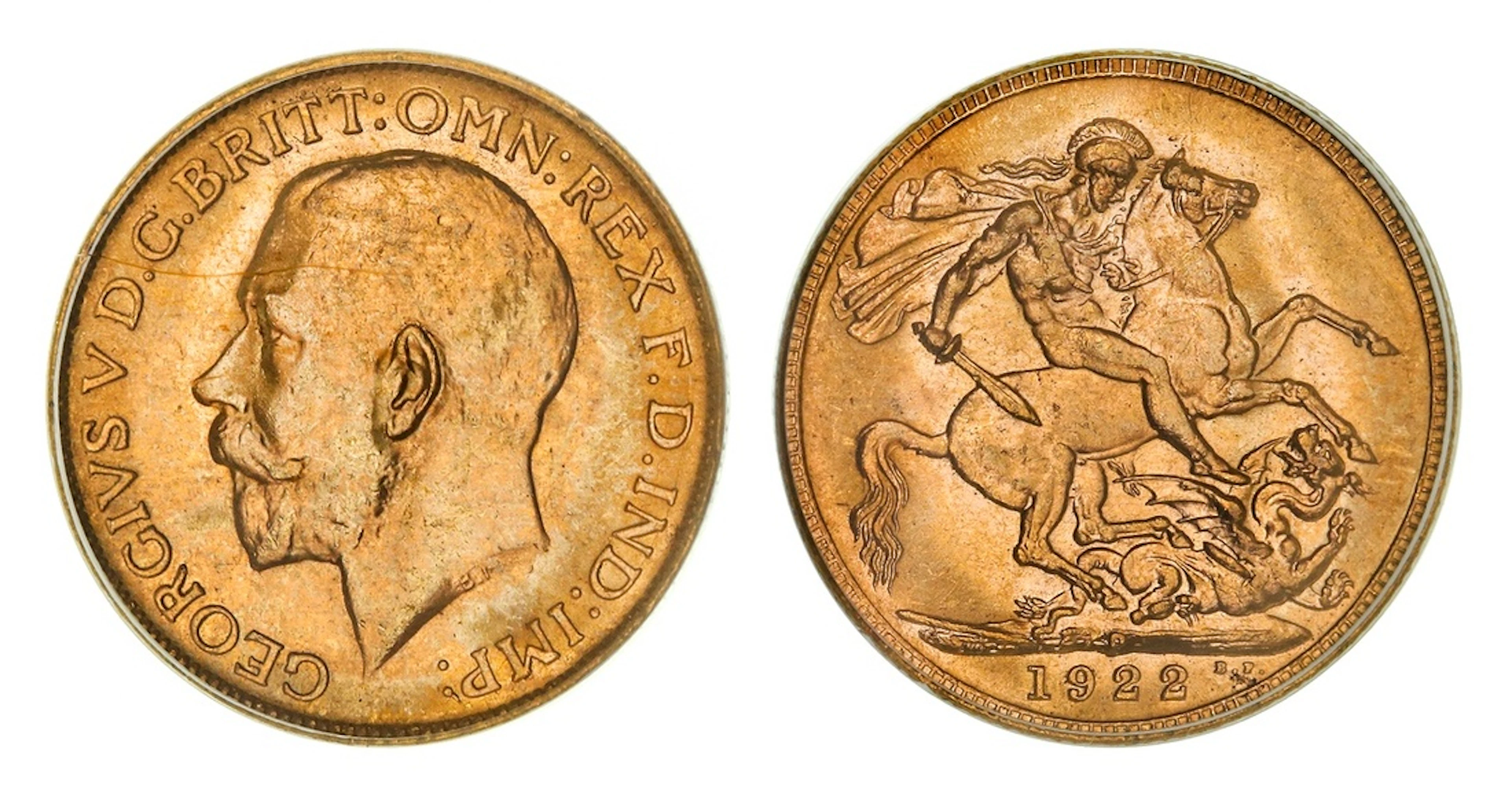 PCGS MS64 | Australia, George V (1910-1936), Sovereign, 1922-P, Perth