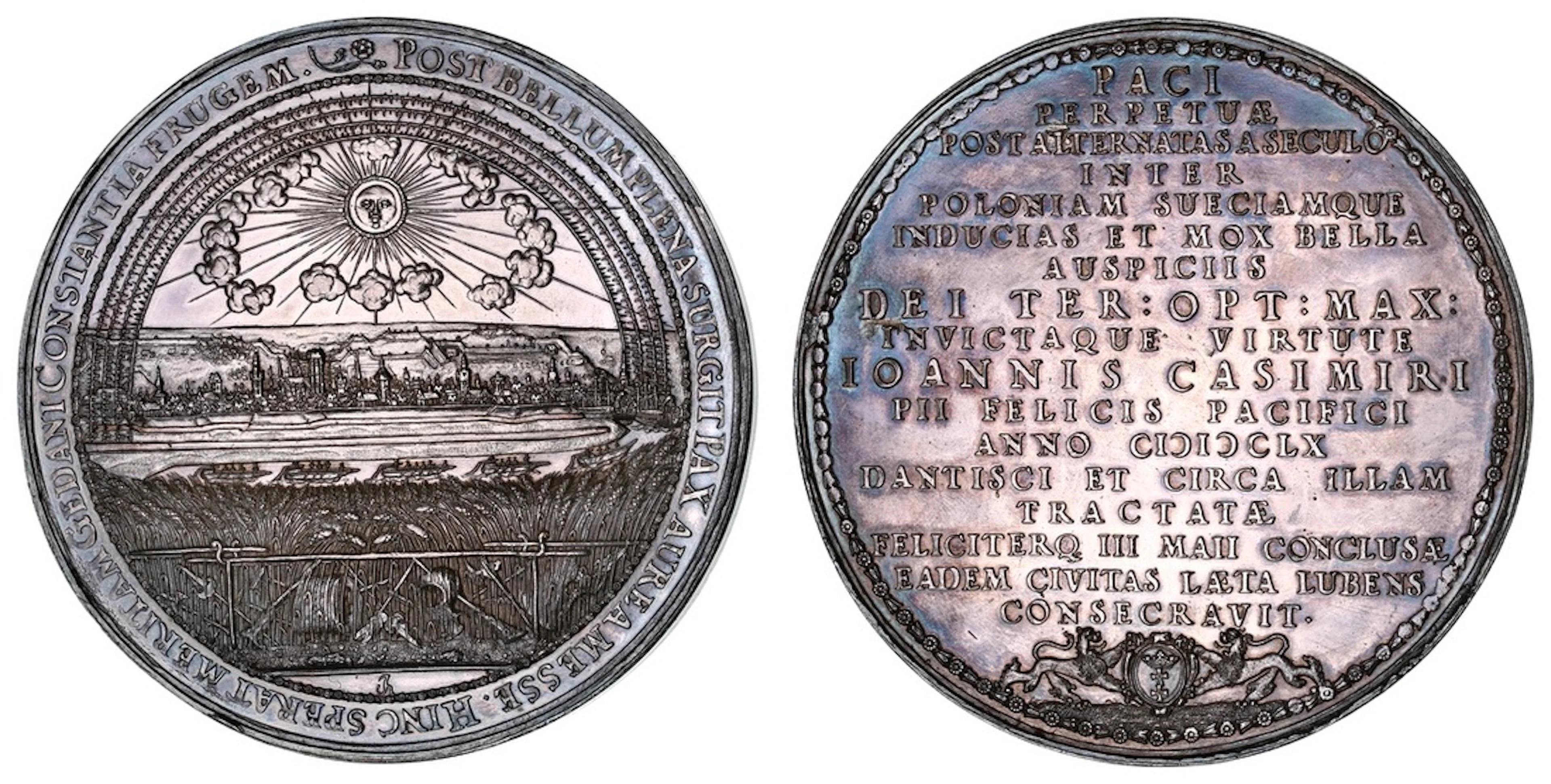 NGC UNC | Polish-Lithuanian Commonwealth, Peace of Oliwa, 1660, AR