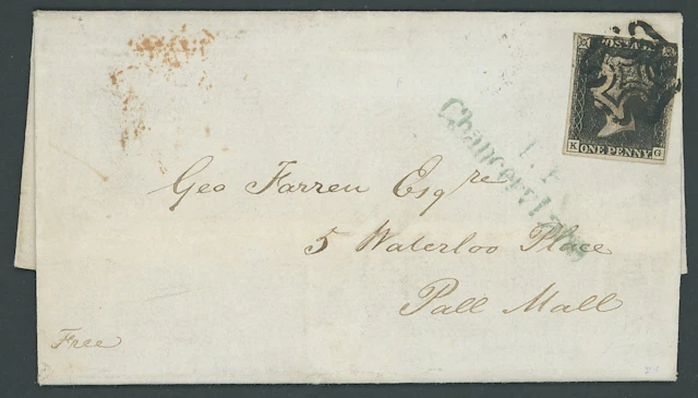 Great Britain 1840 One Penny Black Plate 6 KG, good to large margins