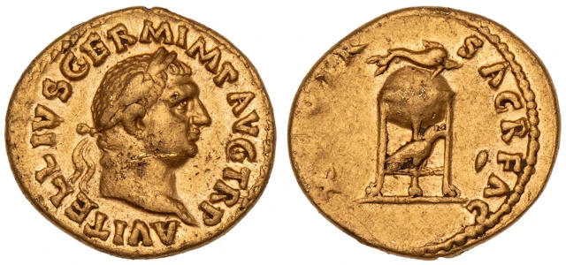 Roman Empire, Vitellius (19 April - 20 December AD 69), AV Aureus