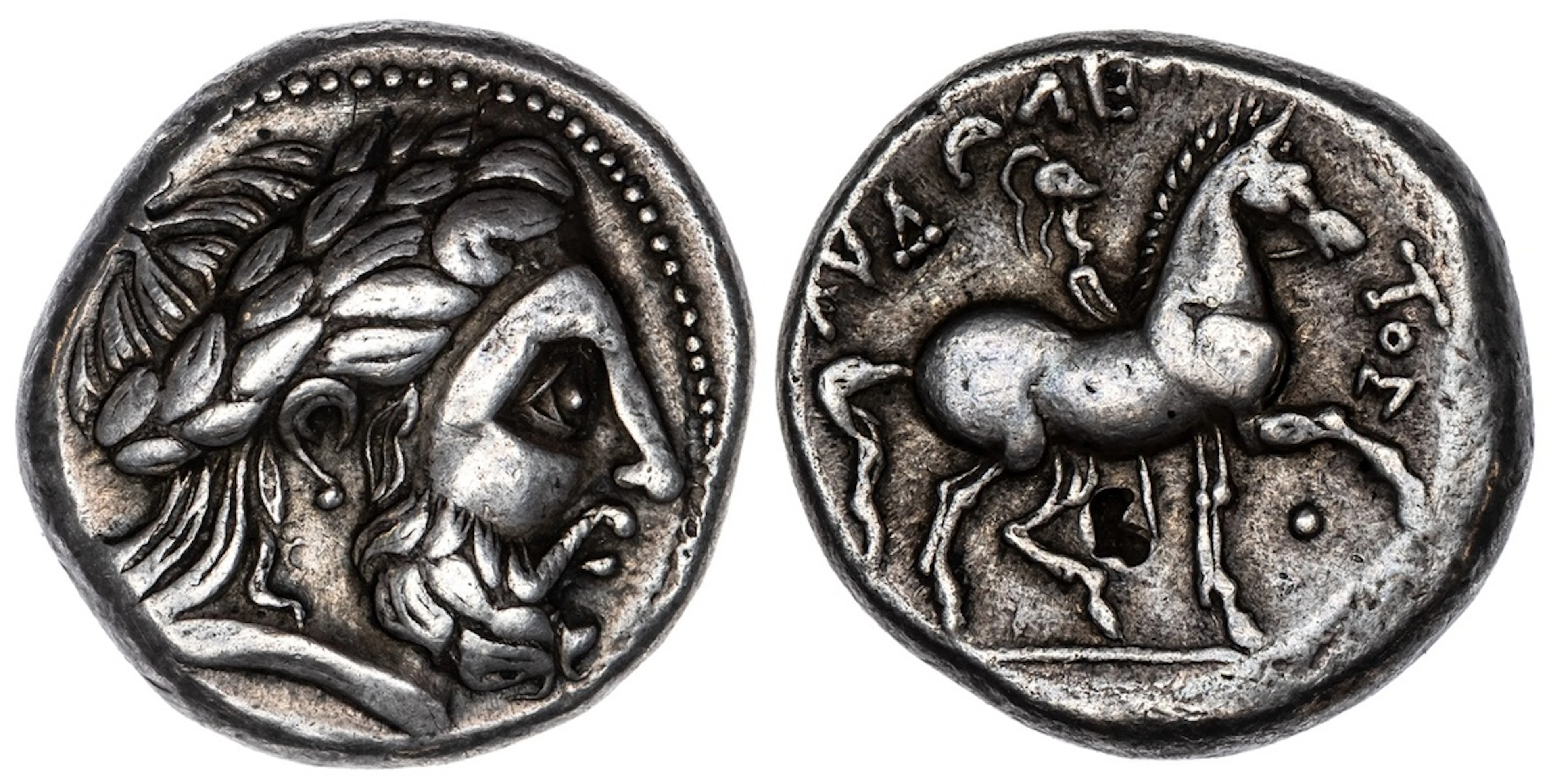 Eastern Celts, Audoleon Type, AR Tetradrachm, c. 3rd Century BC, laureate