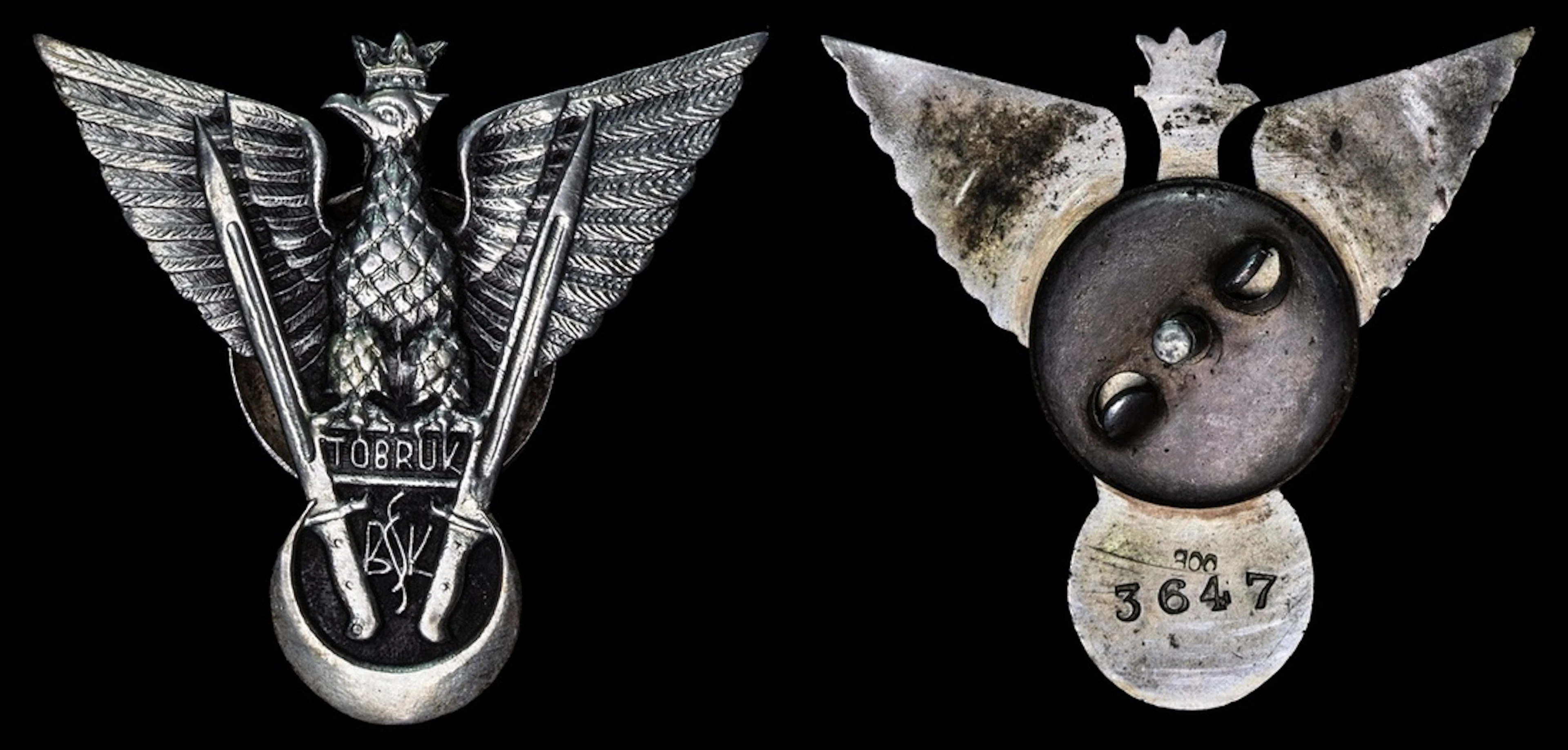 Poland, Independent Carpathian Rifle Brigade 'Tobruk' Badge, silver