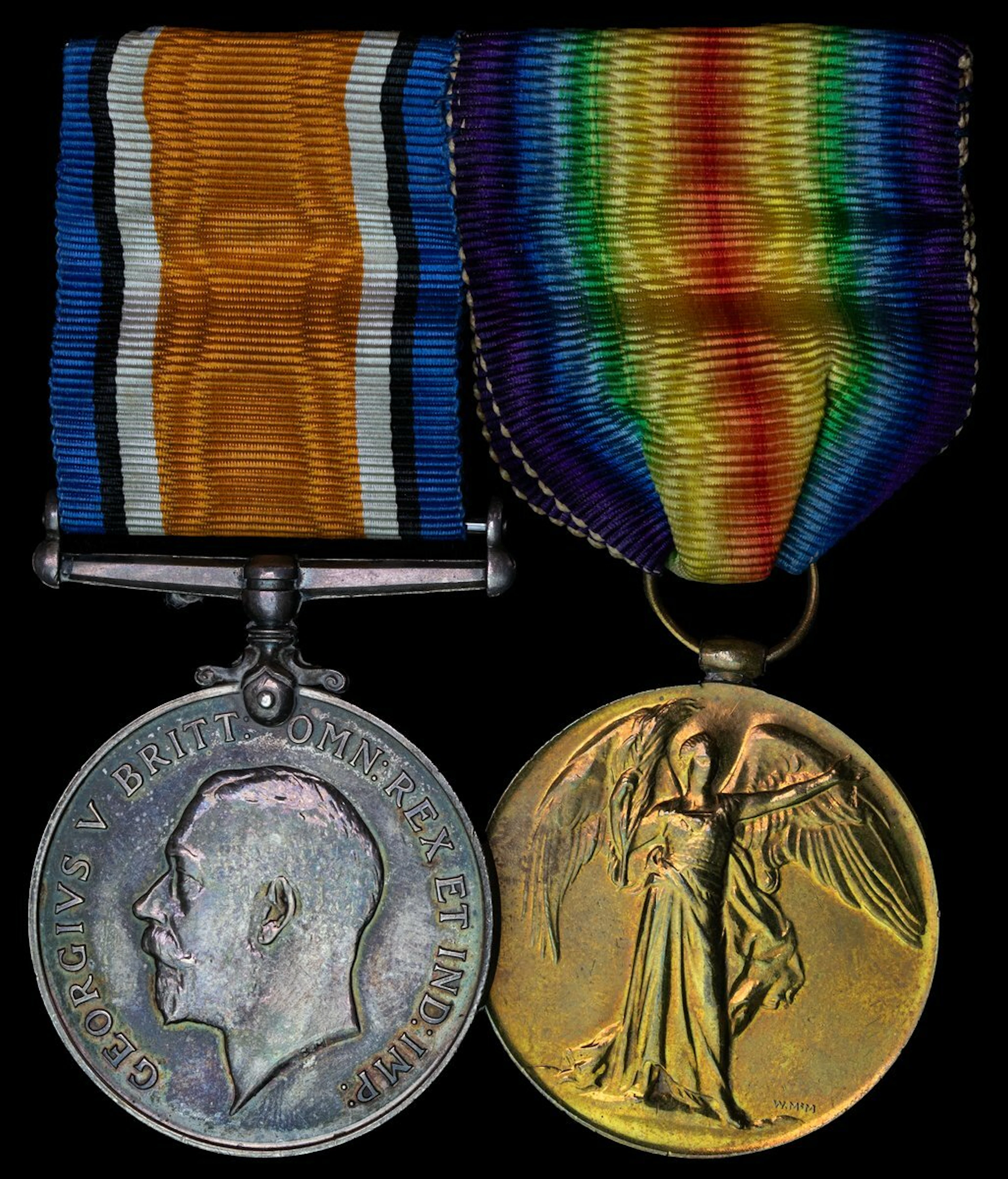 The campaign pair awarded to Driver M. Mulliner, First Aid Nursing