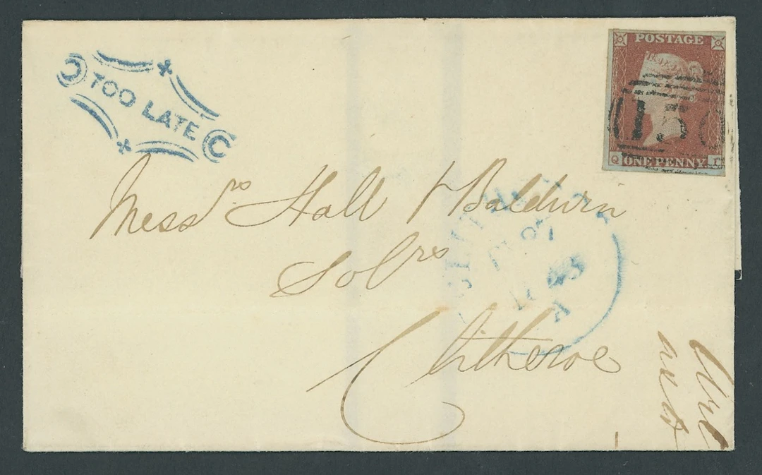 Great Britain Postal History 1848 (26 Feb.), mourning entire letter
