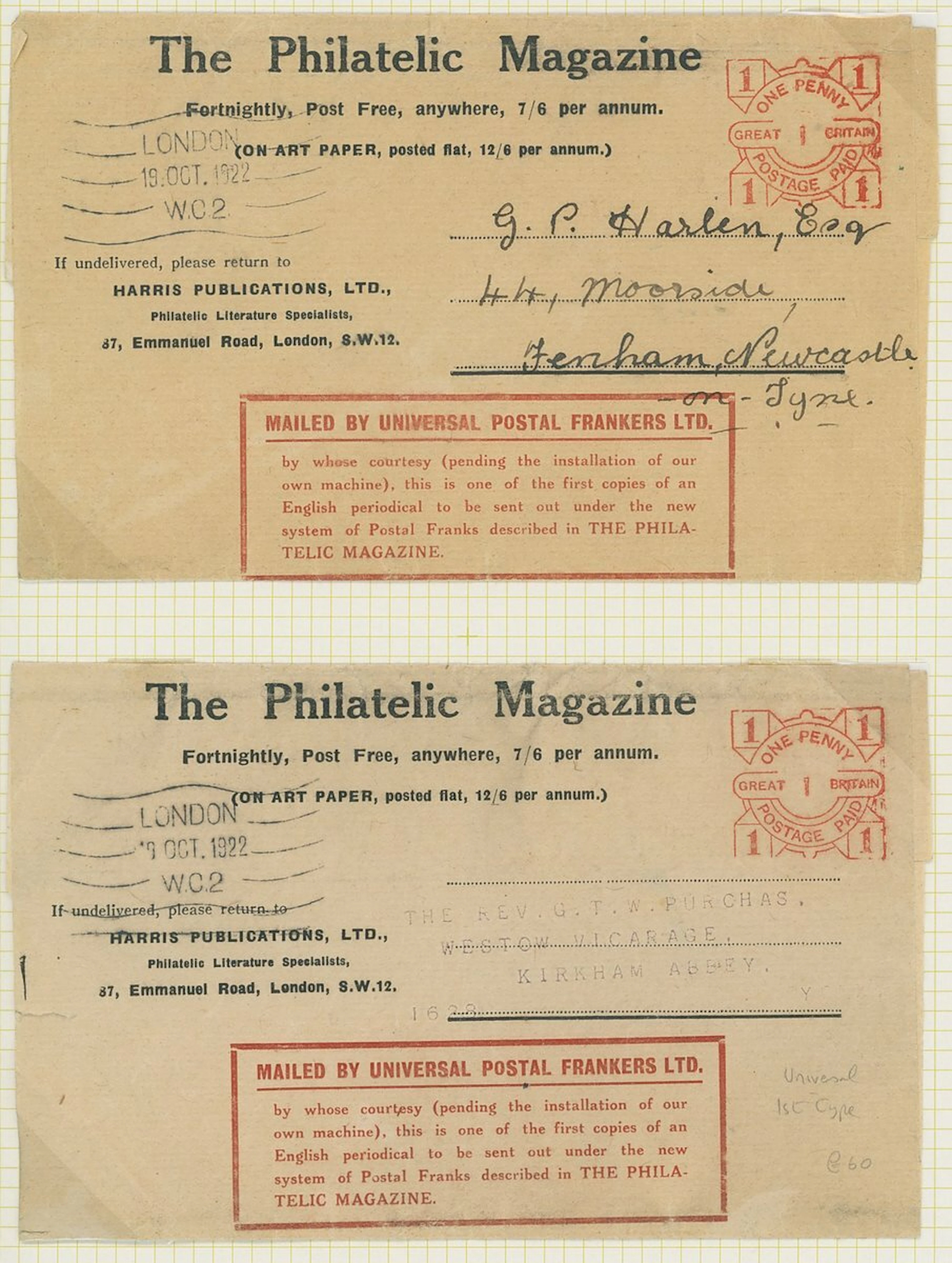 Great Britain Meter Mail An extensive collection on leaves