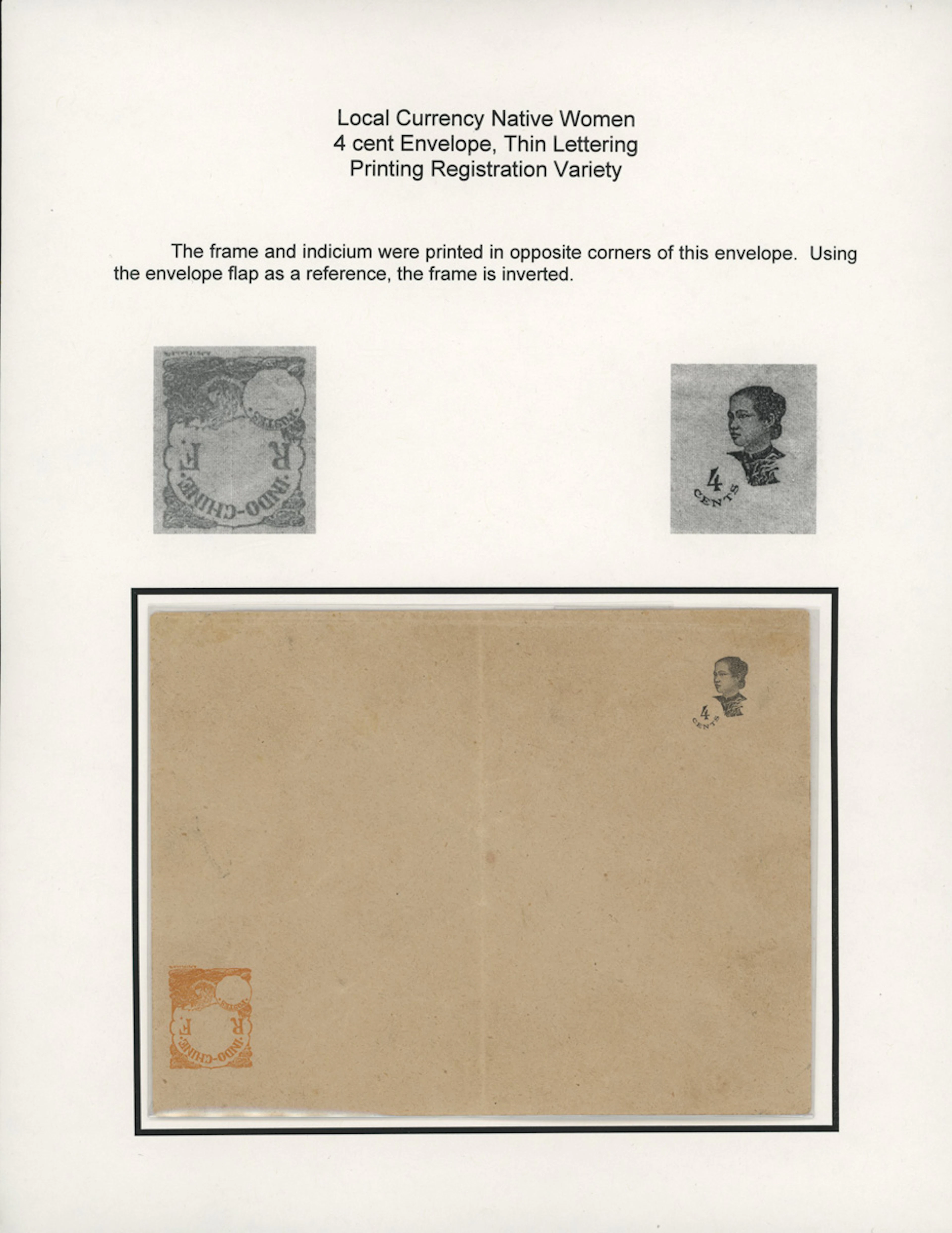 Indo-China French Indo-Chinese Post Office 1922 Native Women issue - stationery